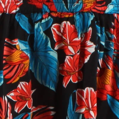 Jupe noire imprimée fleurs - Femme - Tissaia - Taille 42 - Photo 3