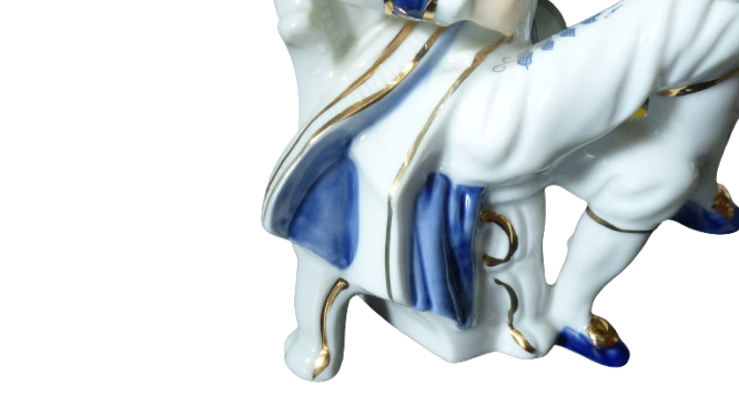 Porcelaine de Gentilhomme blanche et bleue - Photo 7
