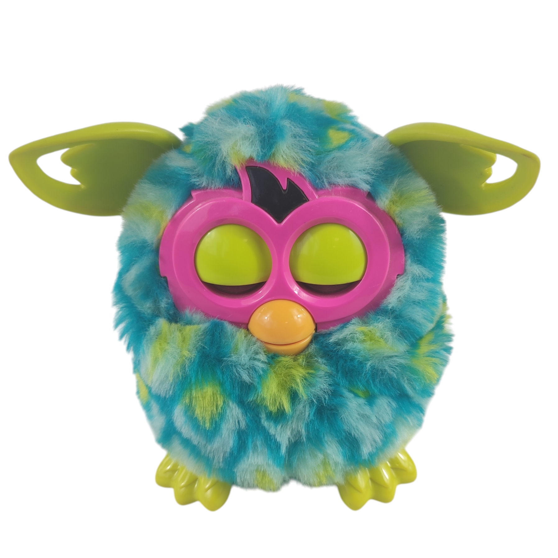 Furby turquoise et vert-jaune - Hasbro 2013 Bon état -  reconditionné disponible sur Label Emmaüs