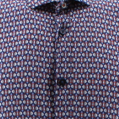 Chemise bleue imprimée - Homme - Devred - Taille L Bon état - Vue 4 - 