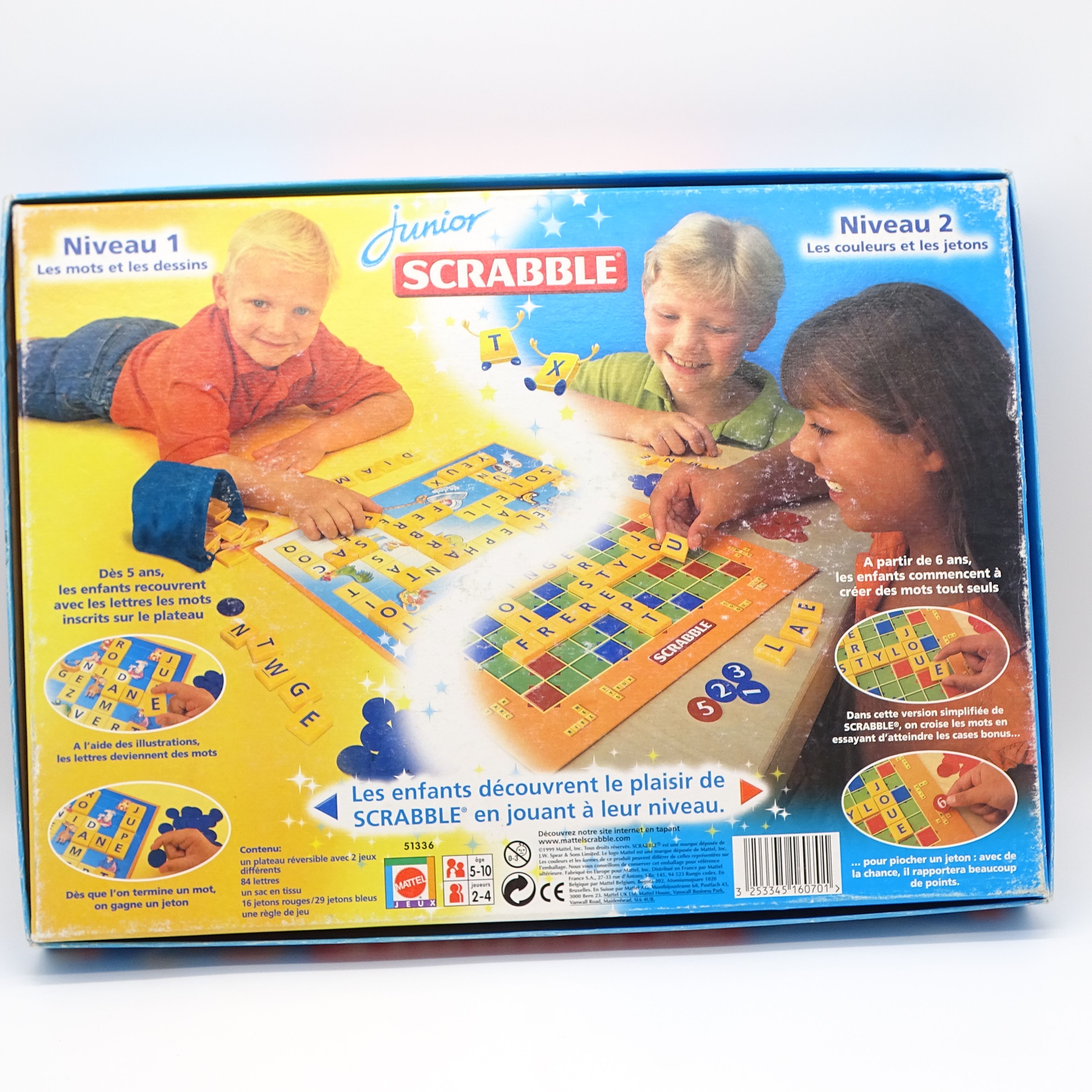 Voir photo 2 de Scrabble Junior d'occasion MATTEL - Dès 5 ans | Ref 14369 Scrabble Junior d'occasion MATTEL - Dès 5 ans | Ref 14369 Très bon état - Vue 2 -