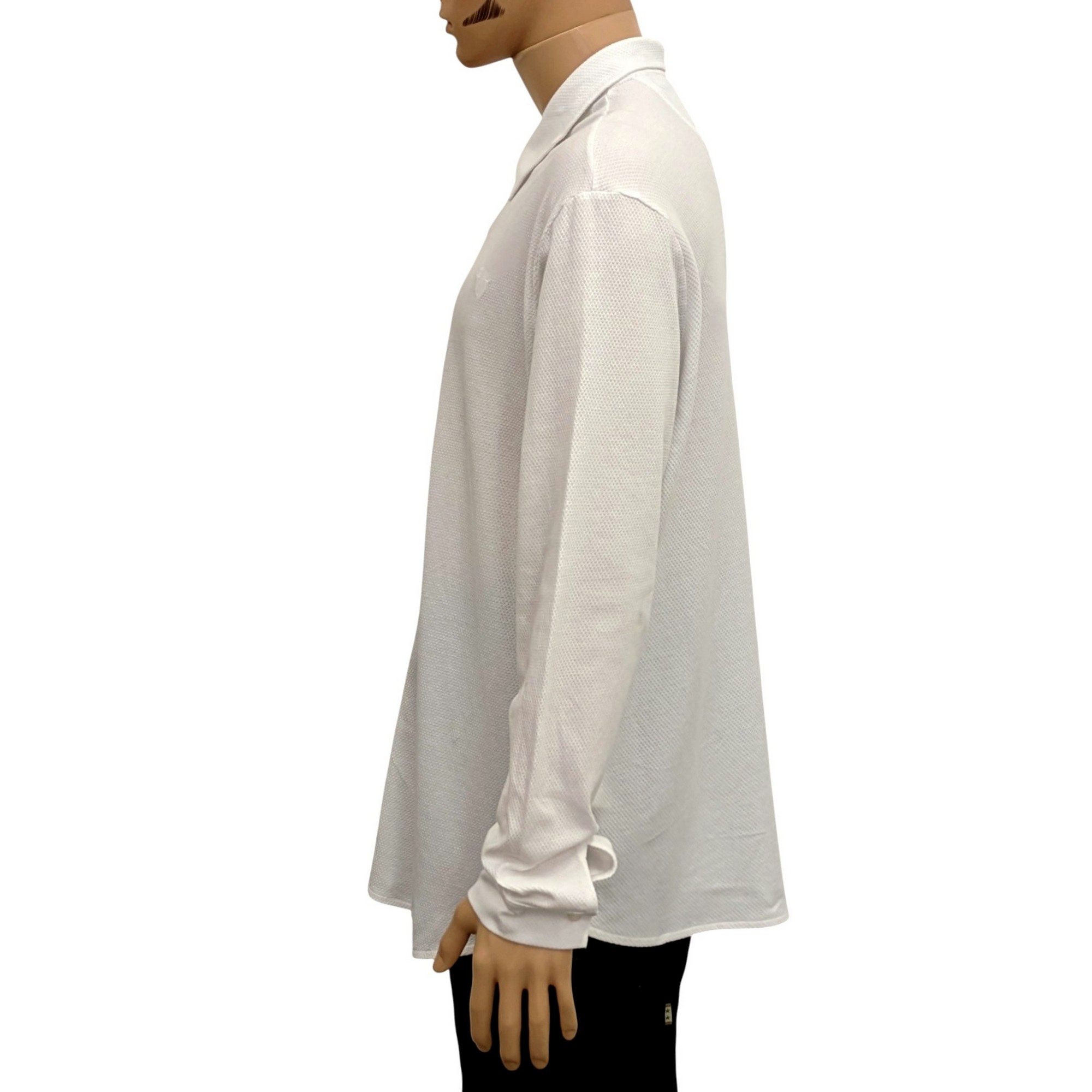 Chemise Izac T XL en maille piqué de coton blanc - Photo 3