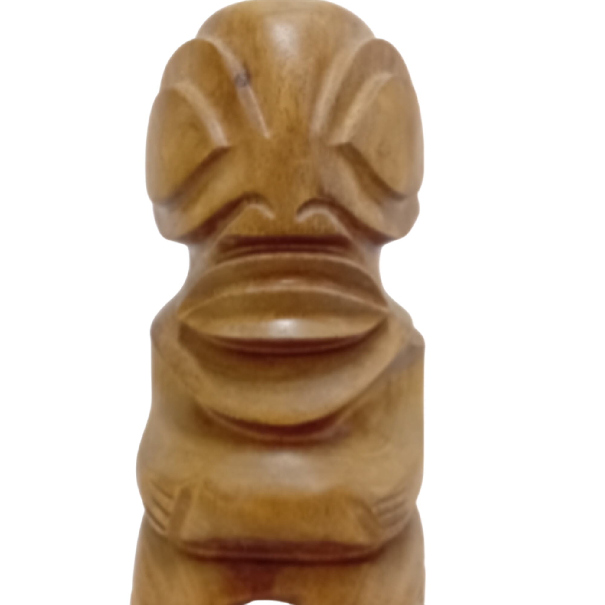 Sculpture sur bois tiki signée - Photo 0