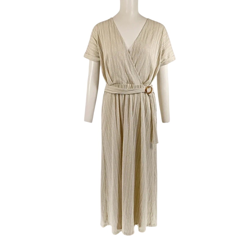 Robe longue cache coeur rayures verticales CMT atelier - taille M (10) - Label Emmaus - Modalova