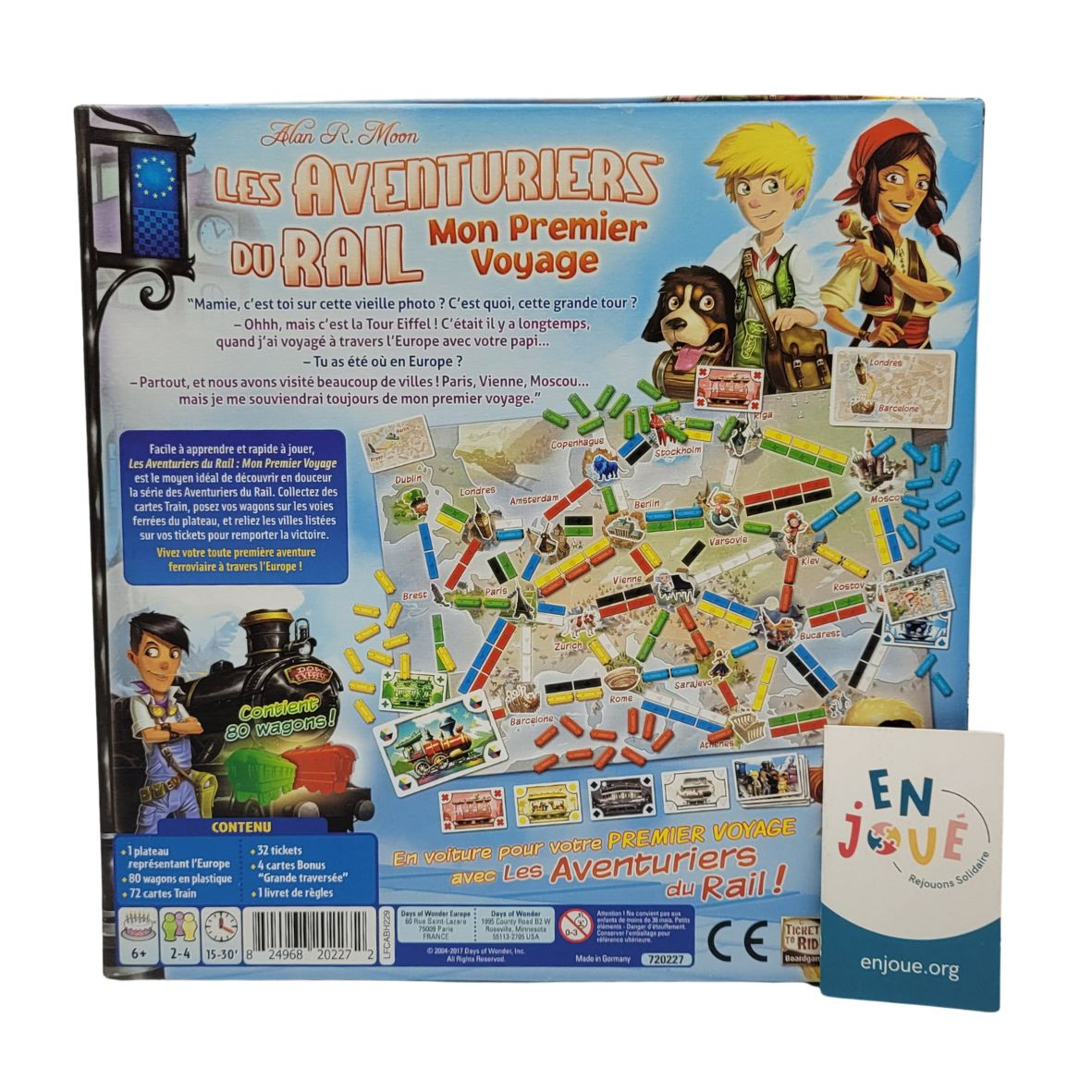 Jeu de société - Les Aventuriers du Rail Europe - Mon Premier Voyage - Days Of Wonder - Dès 6 ans. Bon état - Vue 3 - 