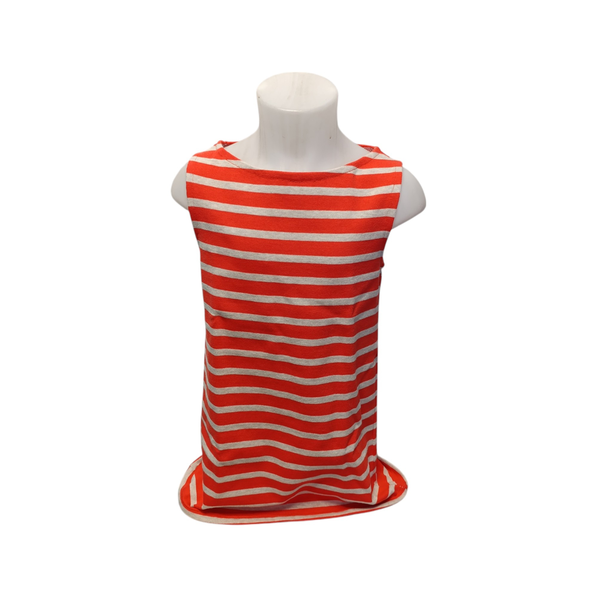 Robe orange pour enfants (taille 6 ans ), fabriqué dans notre atelier Acsomur, à partir de tissu recyclé - Photo 2