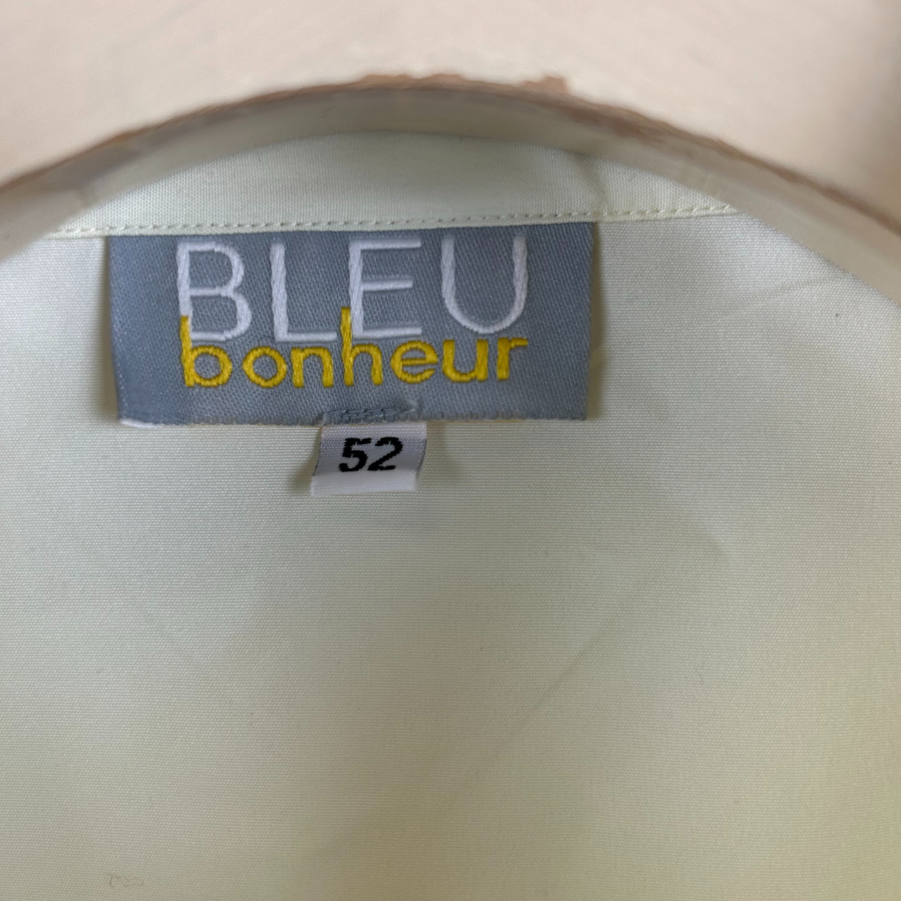 BleuBonheur - Chemisier vintage jaune beurre avec broderies - Taille 48 - Photo 3