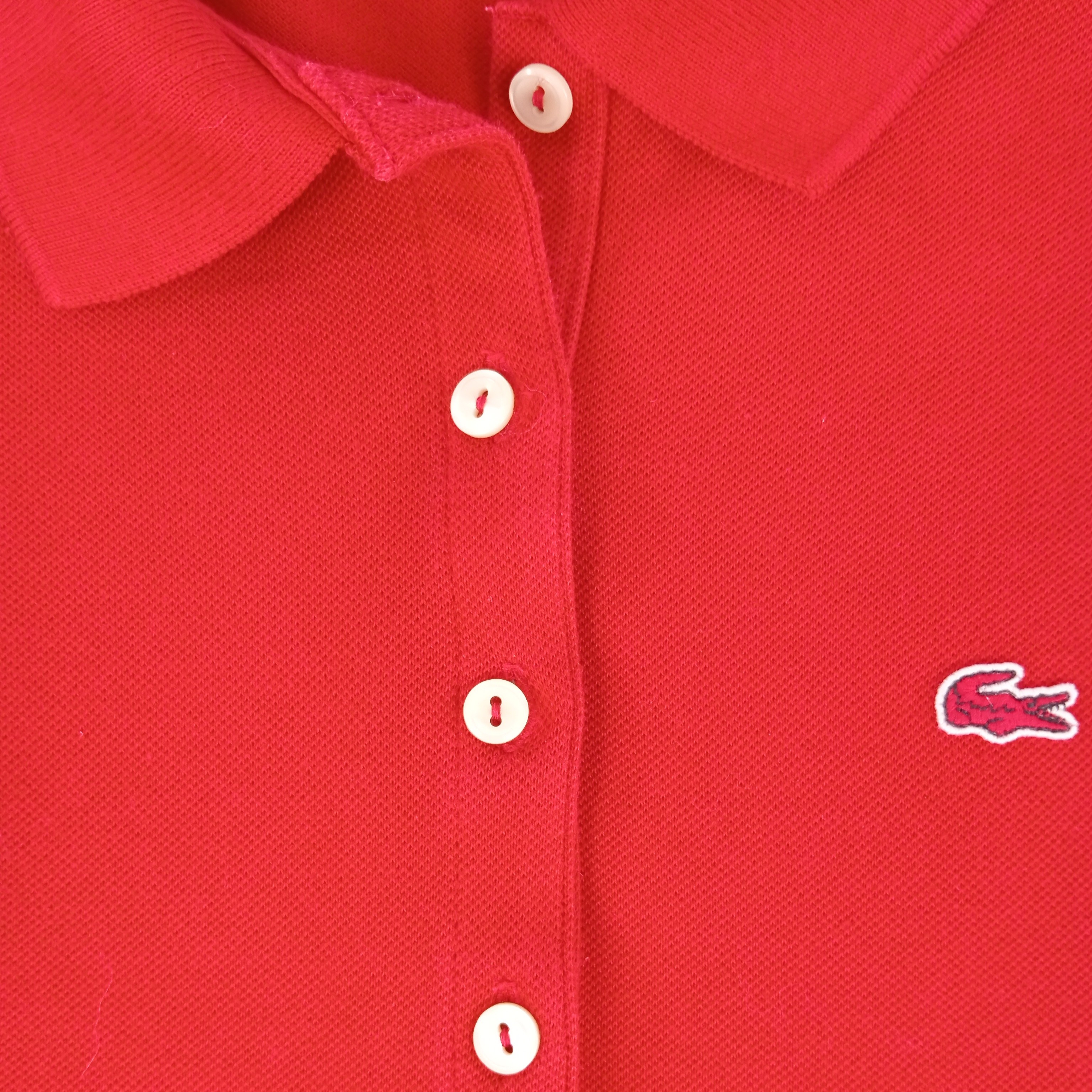 Polo homme de la marque Lacoste col boutonné manches courtes de couleur rouge taille M (40) - Photo 4