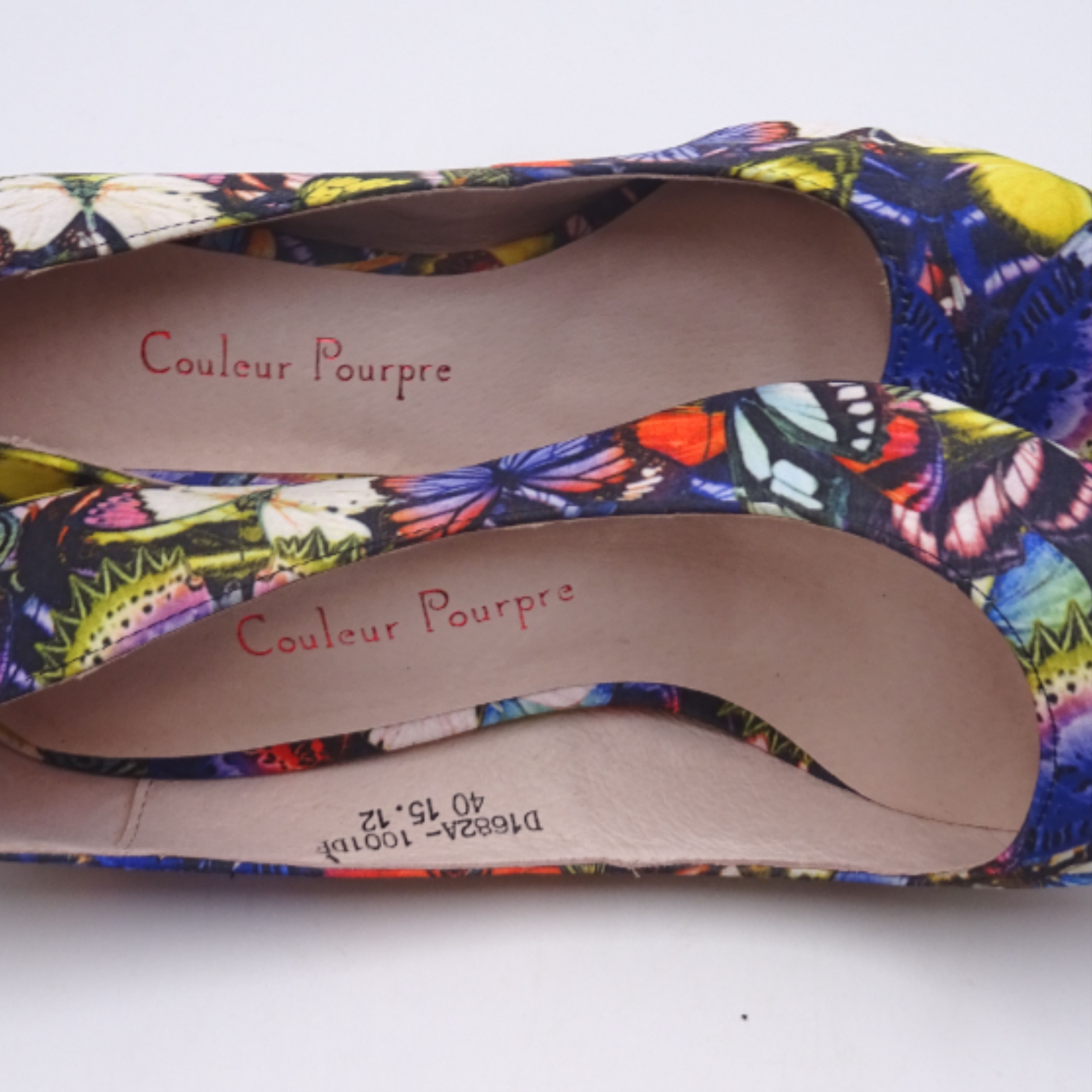 Escarpin Couleur Pourpre imprimé papillon de pointure 40  - Vue 4 - 
