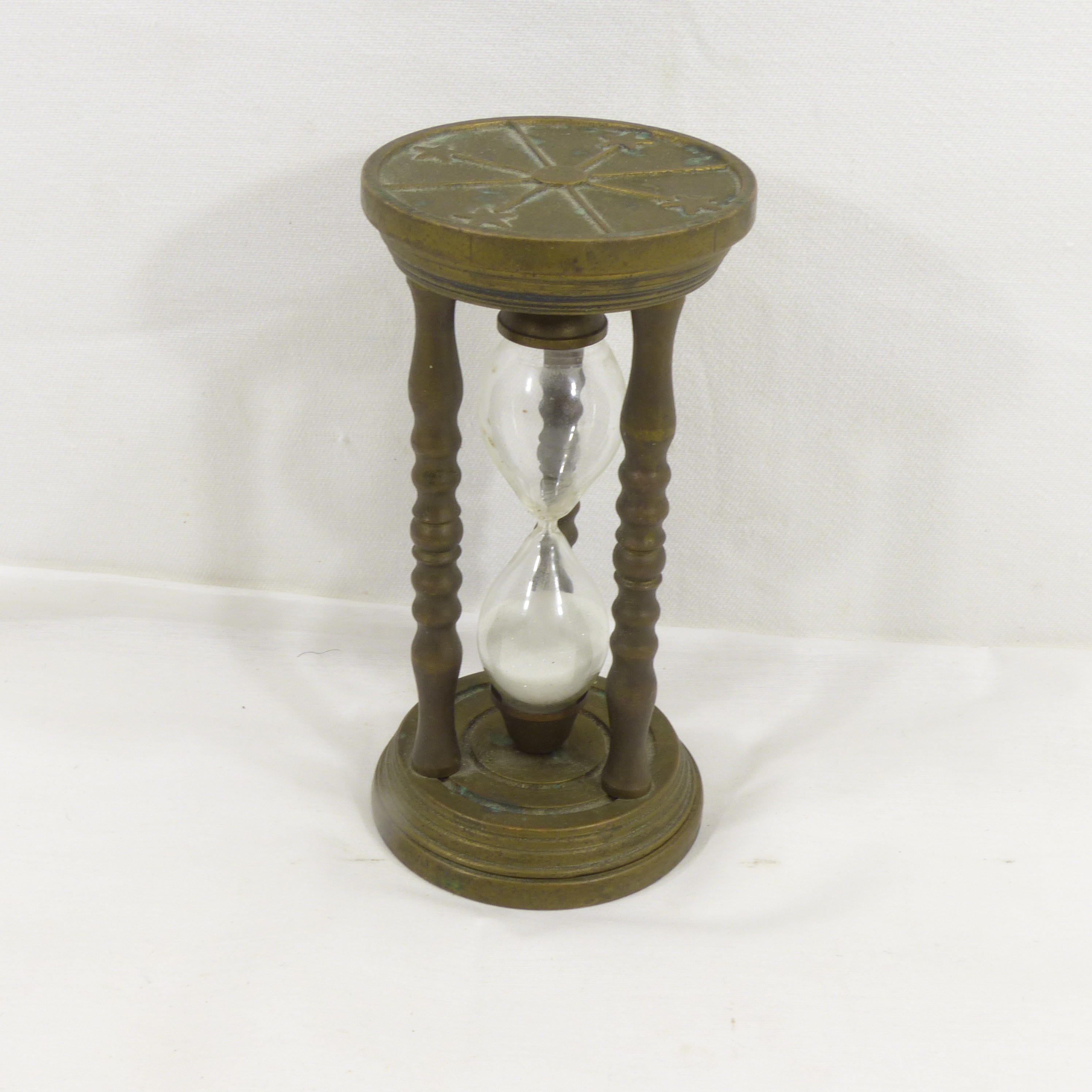 Sablier en bronze et verre / XIXème siècle - Photo 3