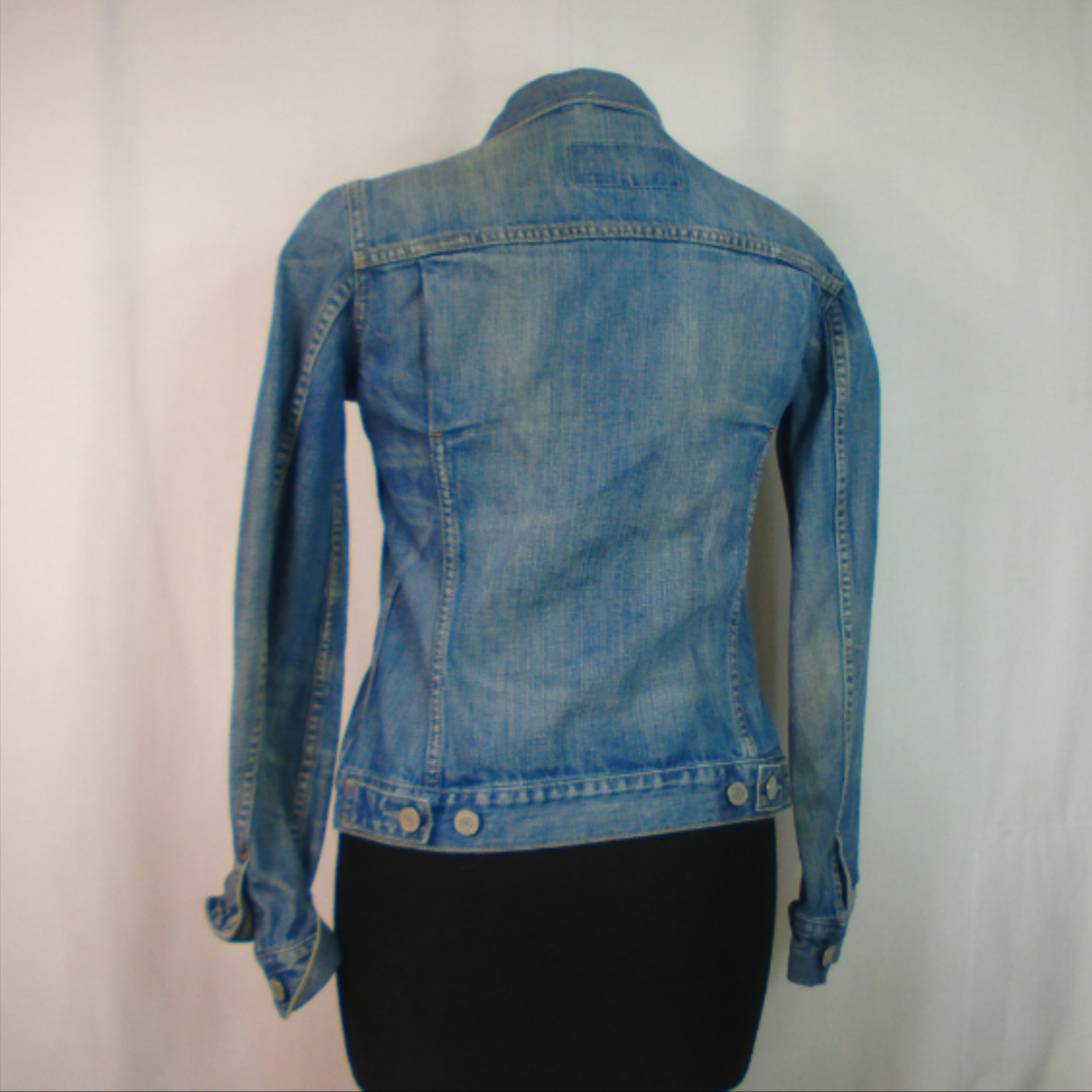 Veste Levi's, jean bleu clair, 100% coton, taille XS  - Vue 4 - 