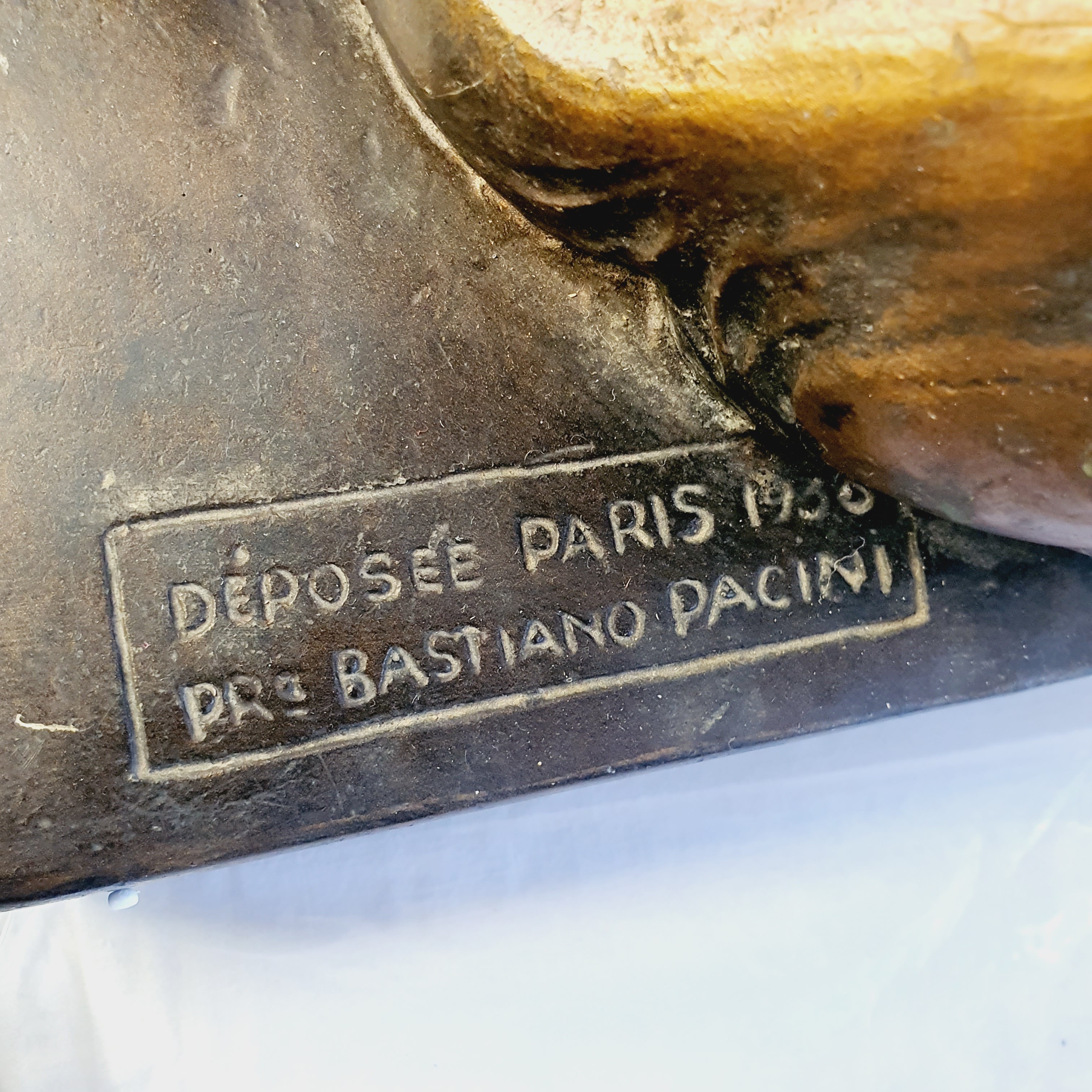 Grande sculpture vintage en plâtre de BASTIANO PACINI 1956. Bon état - Vue 4 - 