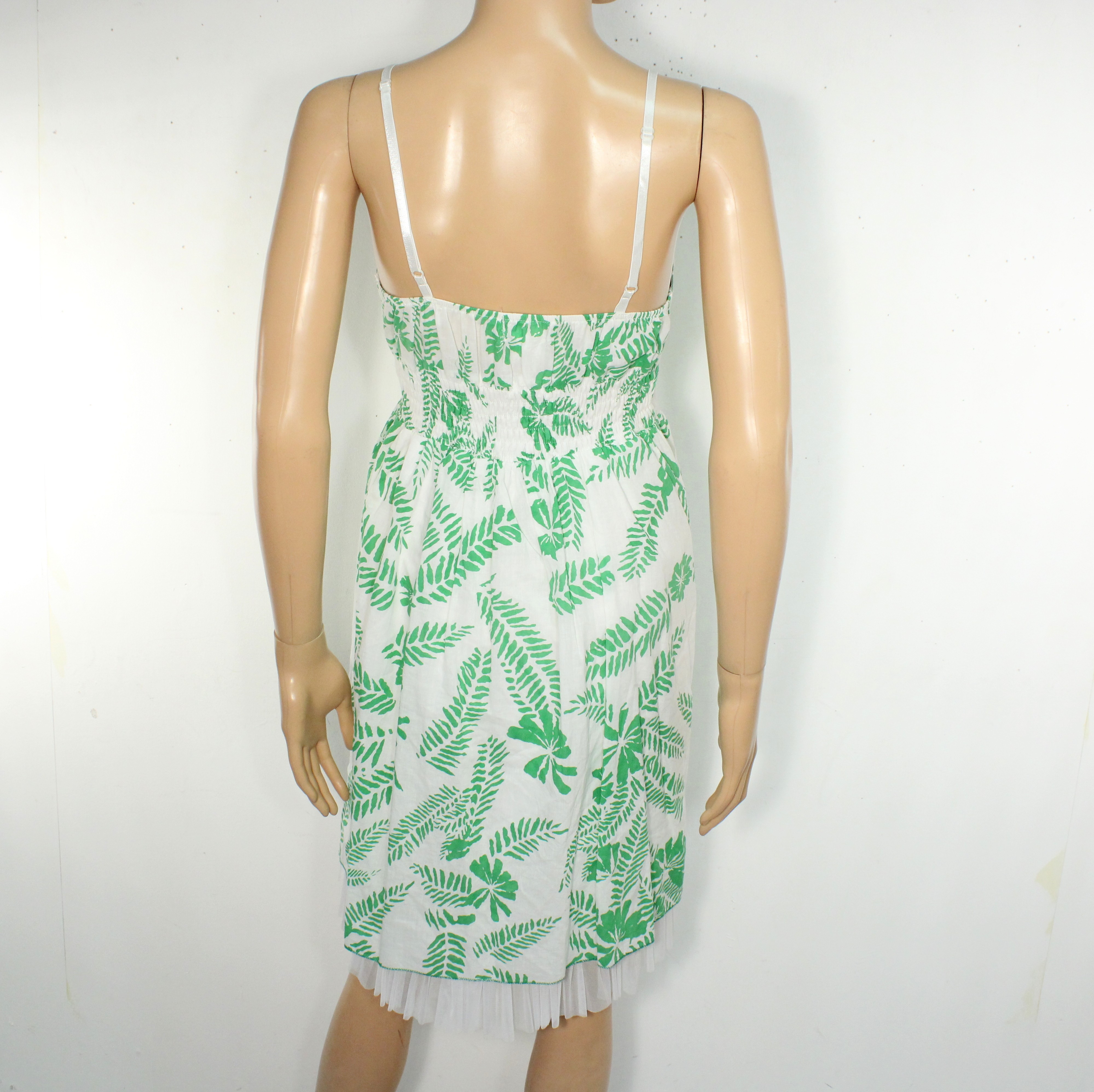 Voir photo 3 de Robe Blanche & Verte Fleurie GRIFFLIN Taille M Robe Blanche & Verte Fleurie GRIFFLIN Taille M - Vue 3 -