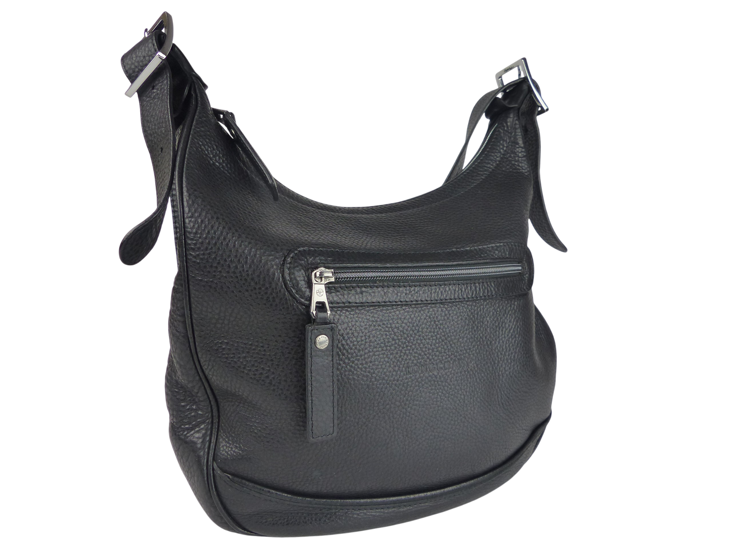 Sac à main bandoulière Longchamp en cuir, modèle Cosmos - Bon état sur Label Emmaüs