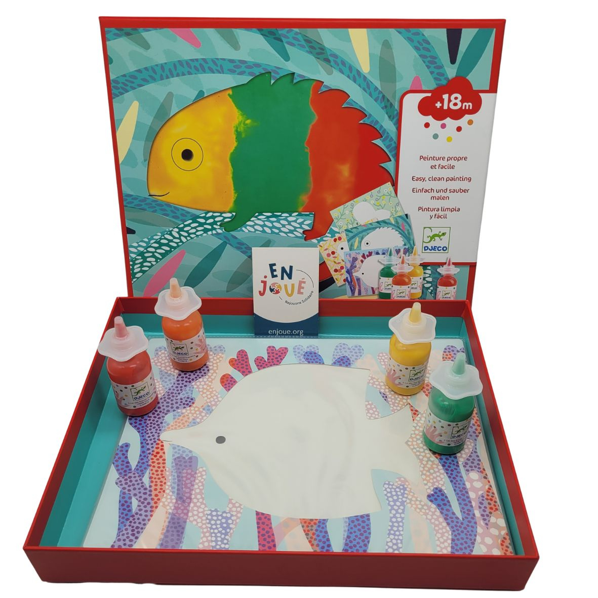Voir photo 2 de Loisirs créatifs - Kit Peinture Propre et Facile Multicolore - Djeco - Dès 18 mois. Loisirs créatifs - Kit Peinture Propre et Facile Multicolore - Djeco - Dès 18 mois. Très bon état - Vue 2 -