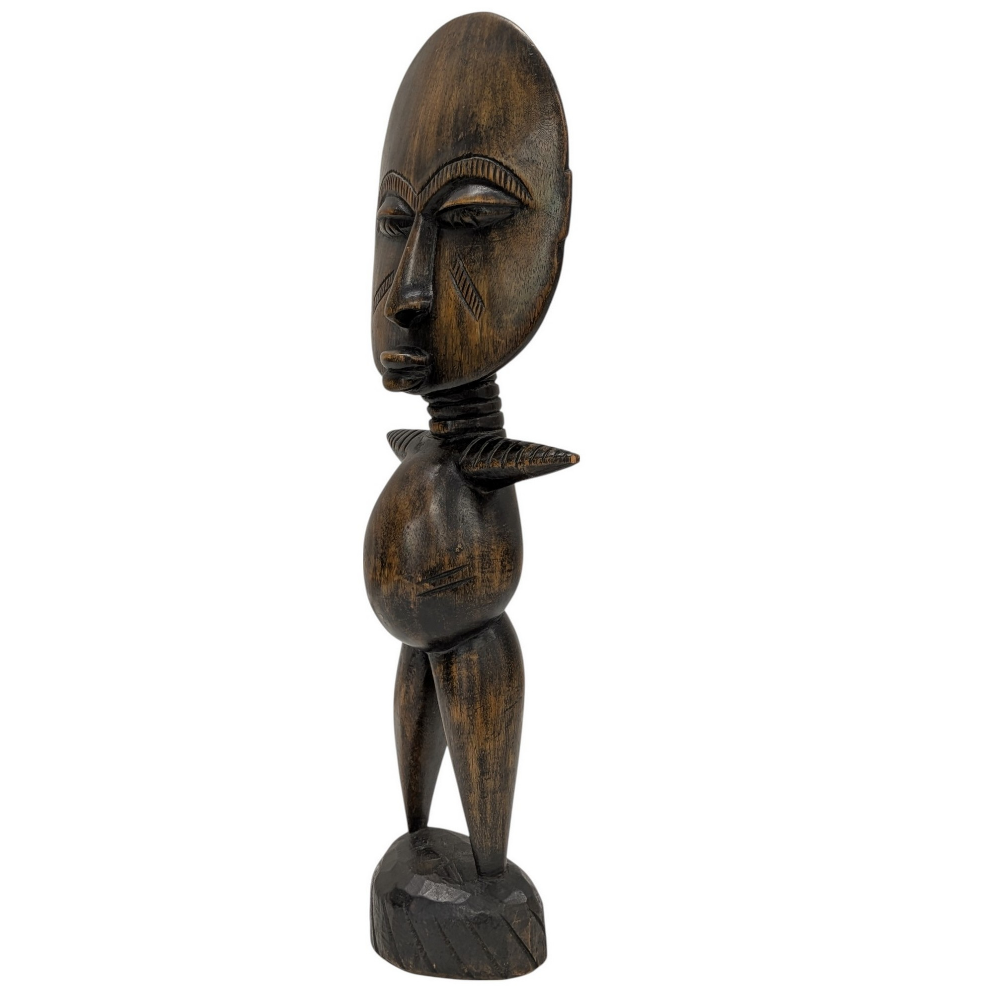 Statue Poupée Fertilité Africaine Akuaba Ashanti en bois H 43 cm - Photo 1