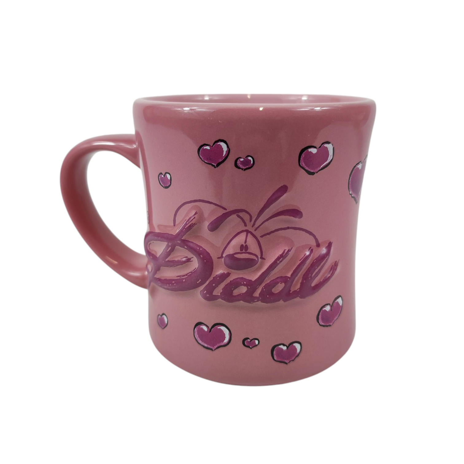 Voir photo 2 de Mug Diddl rose avec coeurs Mug Diddl rose avec coeurs Très bon état - Vue 2 -