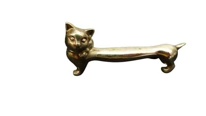 Lot de 6 Porte couteaux Chatons en métal argenté  - Vue 13 - 