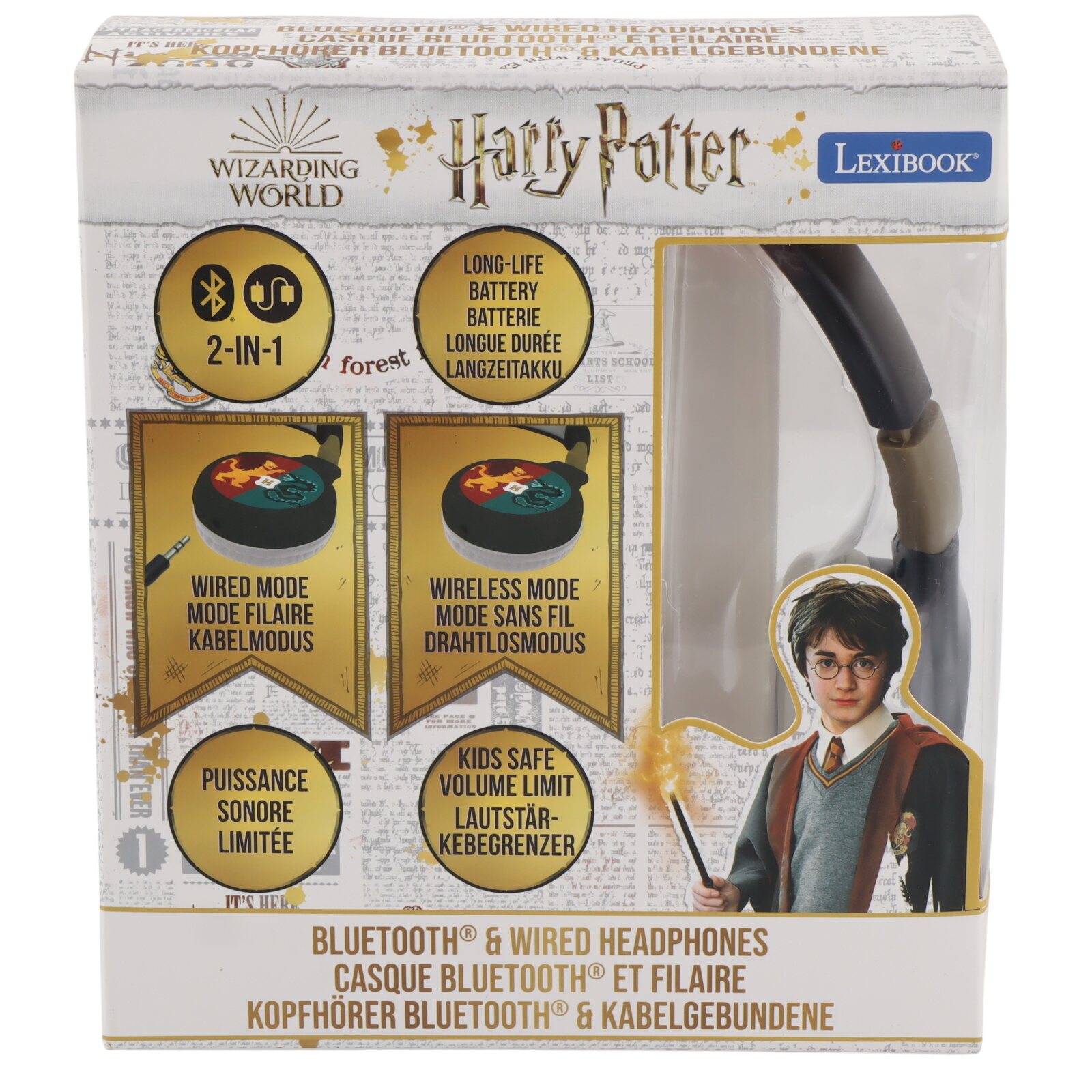 Casque 2 en 1 Harry Potter Bluetooth et Filaire - Lexibook - Photo 0