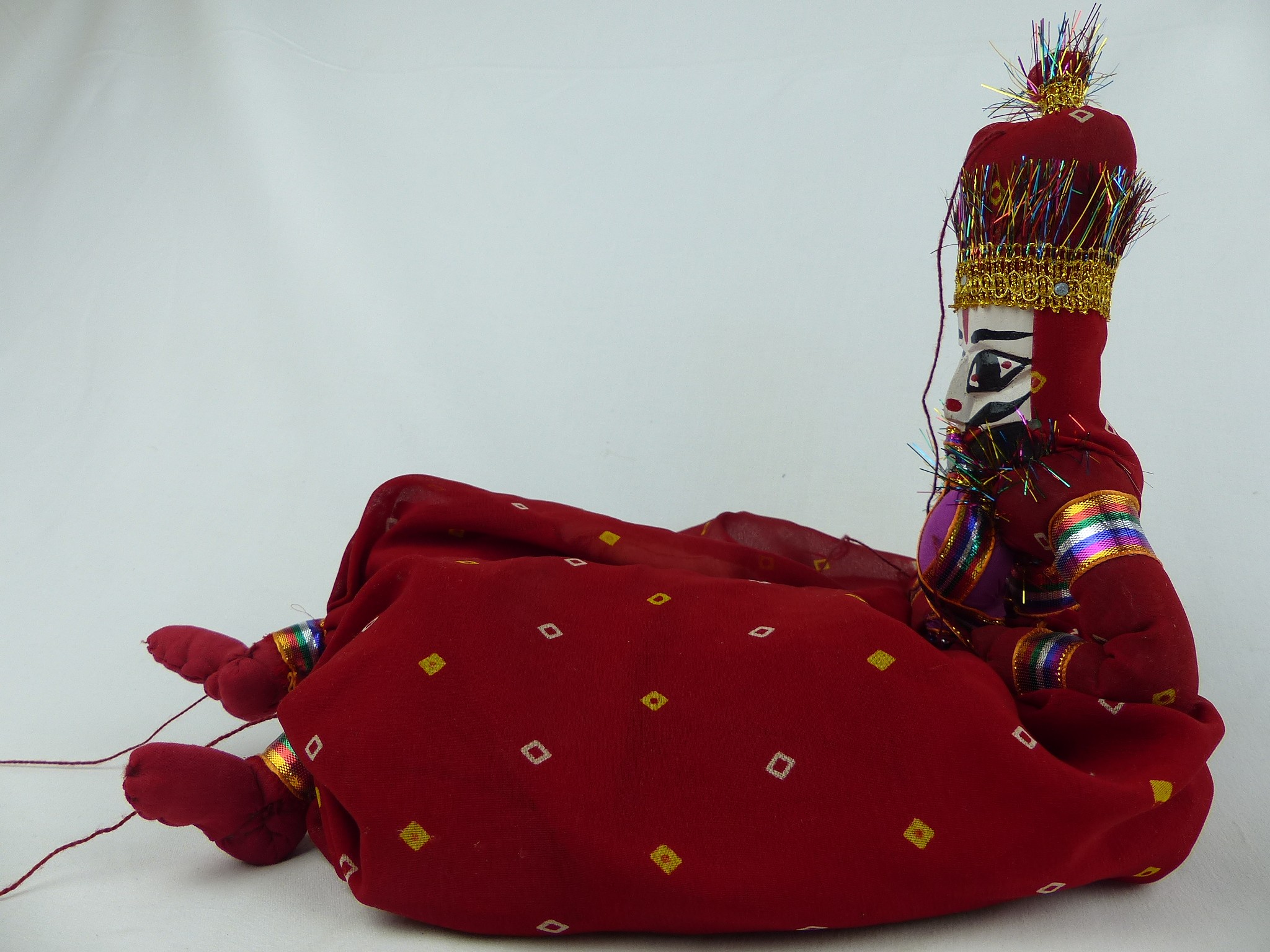 Marionnette Indienne du Rajasthan, théâtre traditionnel Kathputli - Bon état - Photo 4