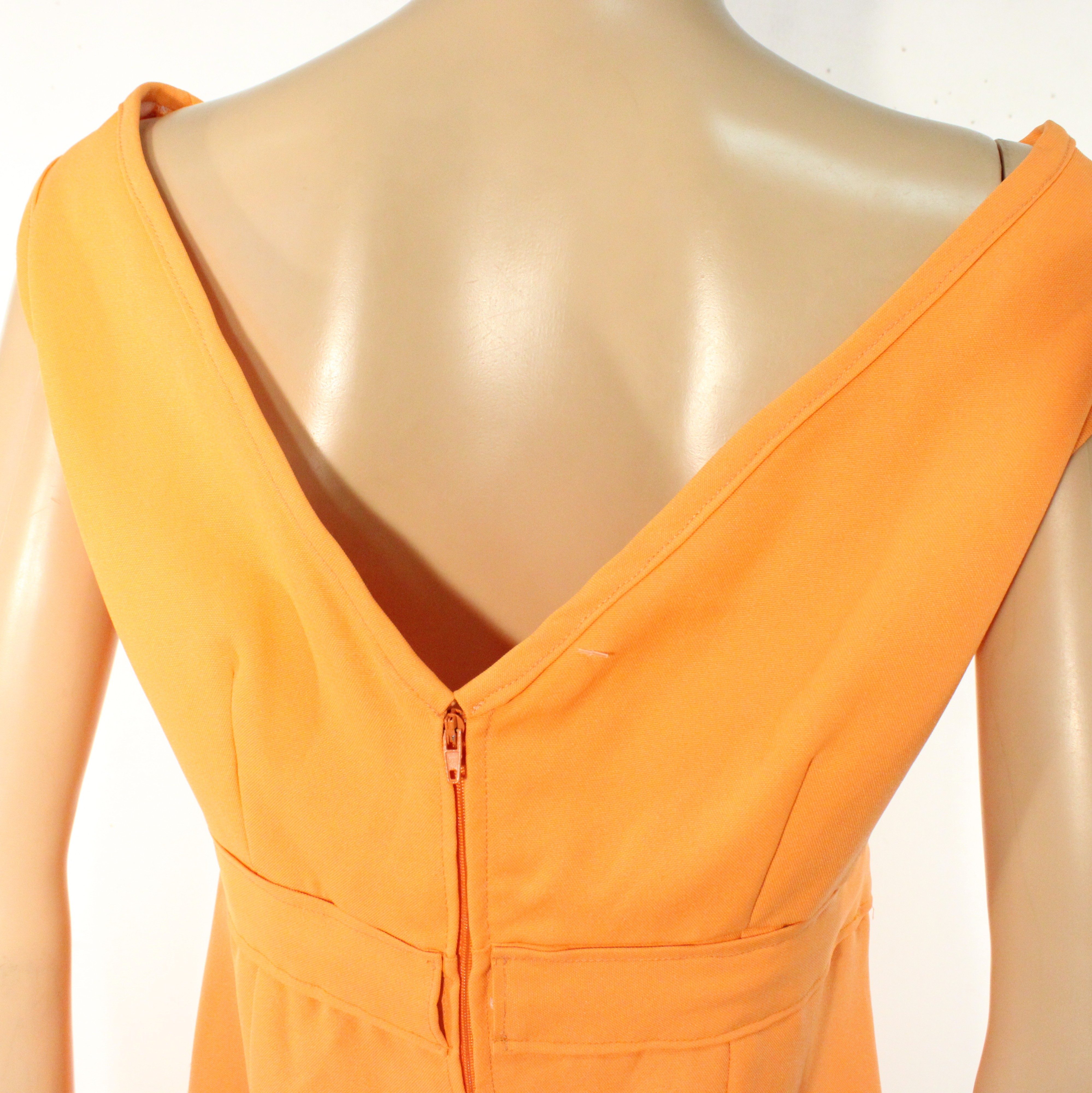 Robe Courte Orange Taille Estimée S /M - Photo 4