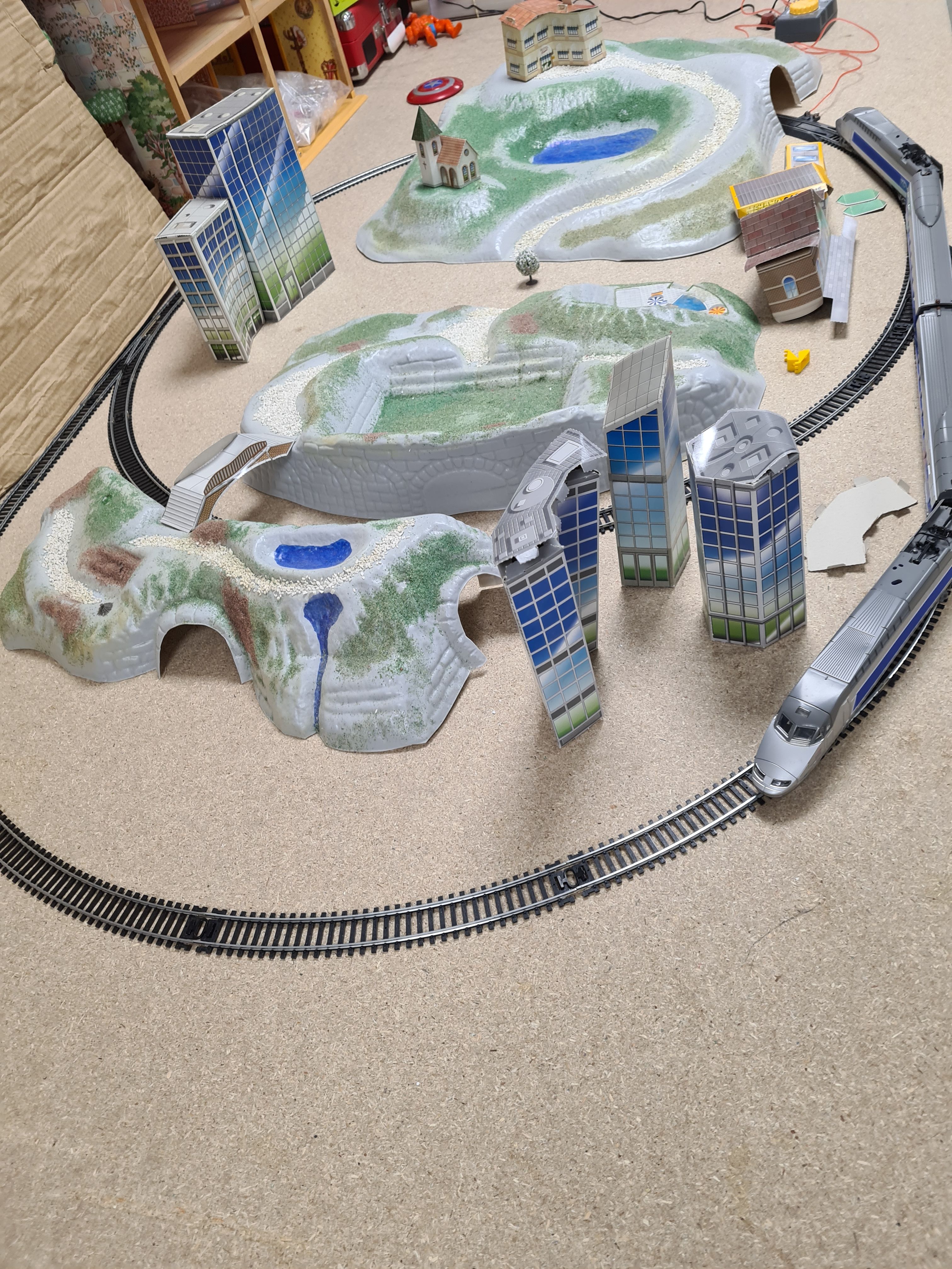 Circuit - Mehano - TGV Atlantique avec maquette Plastique Bon état - Vue 13 - 