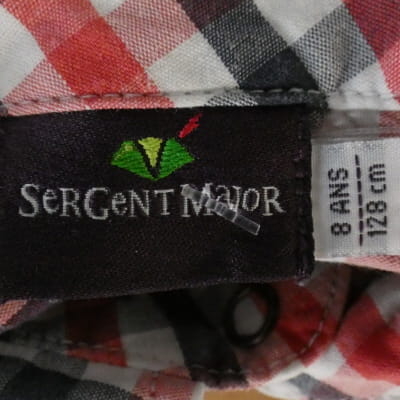 Chemise rouge à carreaux - garçon - Sergent Major - taille 8 - Photo 3