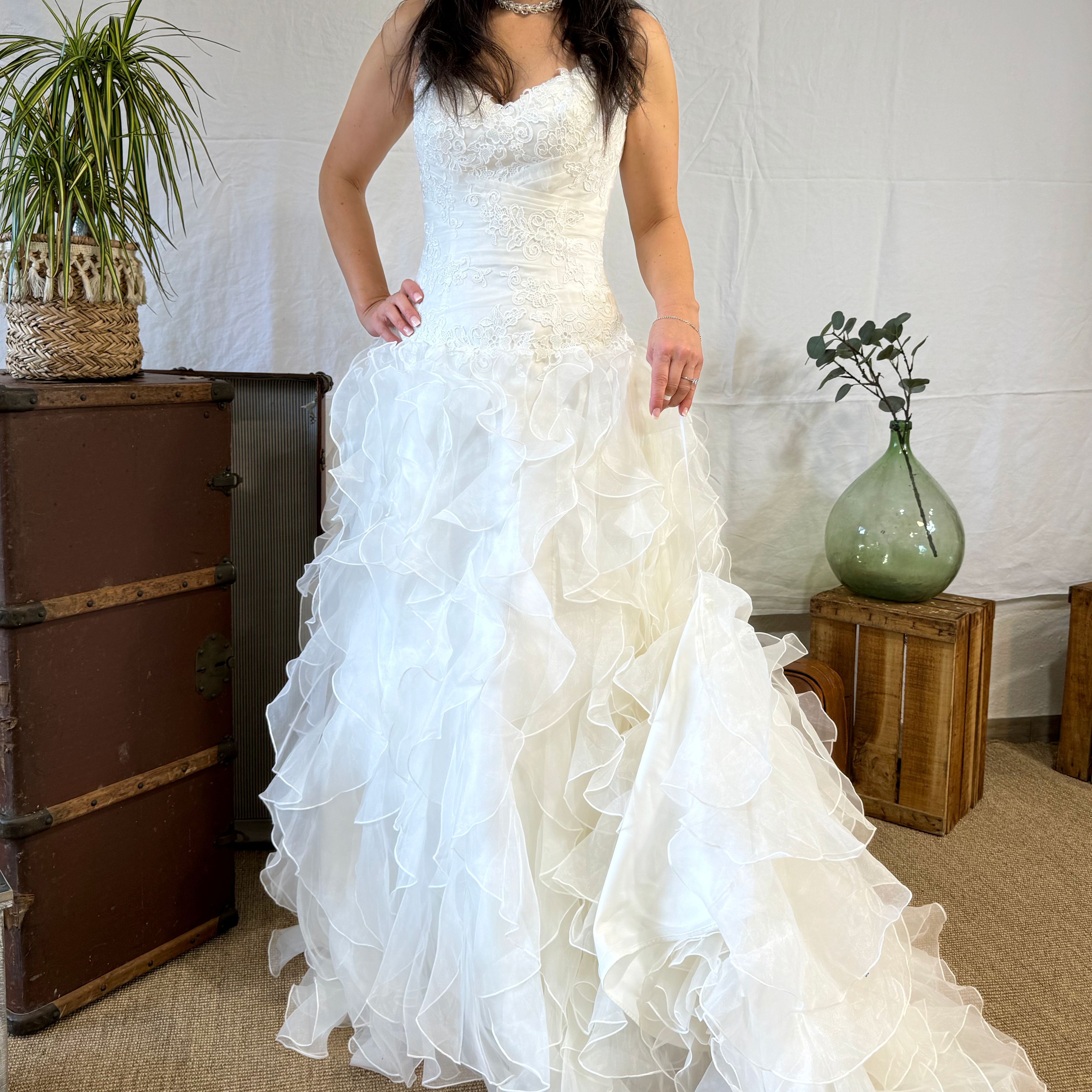 Voir photo 9 de Robe de mariée - Eglantine Créations style romantique Robe de mariée - Eglantine Créations style romantique Très bon état - Vue 9 -