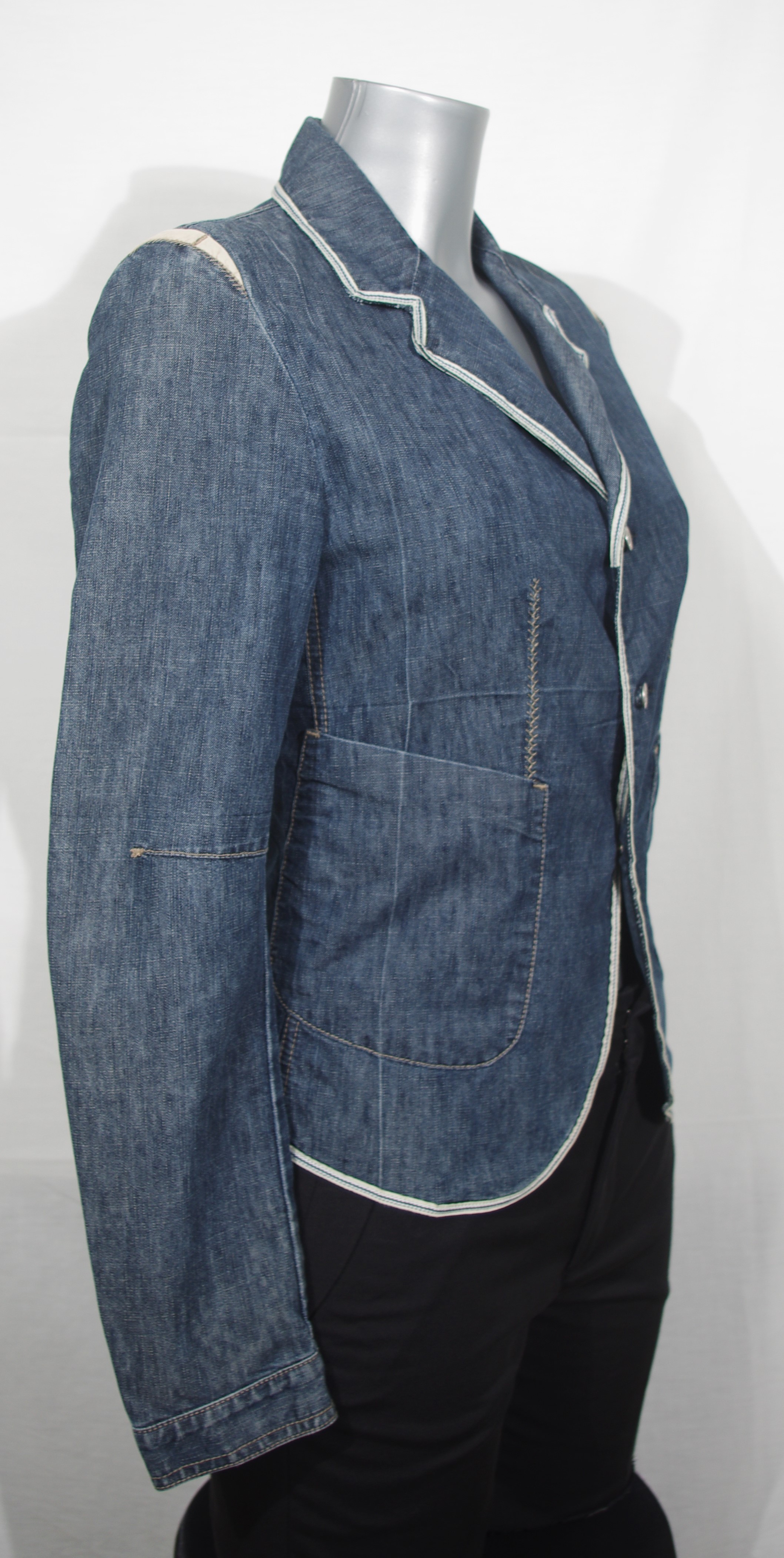 Marithé & François Girbaud - Veste tailleur jeans - 34 - Photo 4