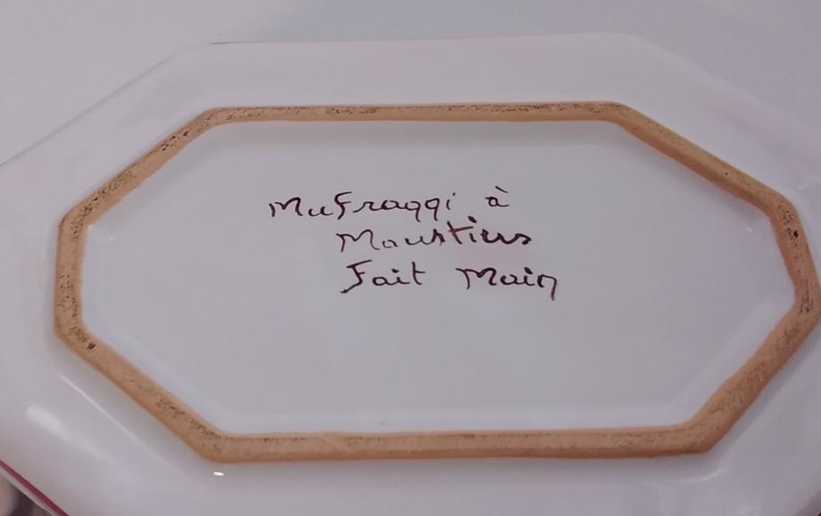 huilier et vinaigrier avec son serviteur Faïence Moustier - Bon état - Photo 5