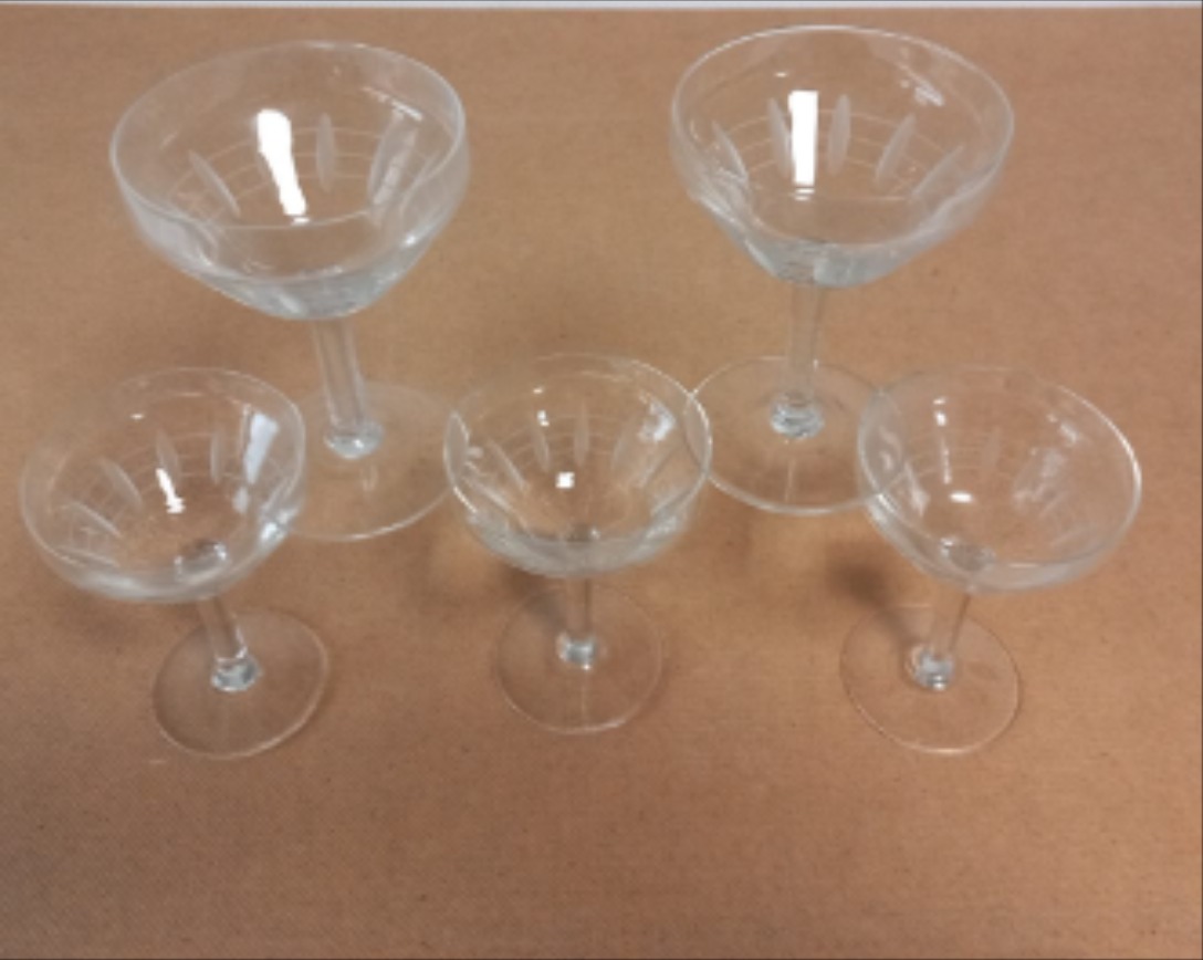 Coupes à Vin Vintage en Cristal Lot de 9 Bon état - Vue 8 - 