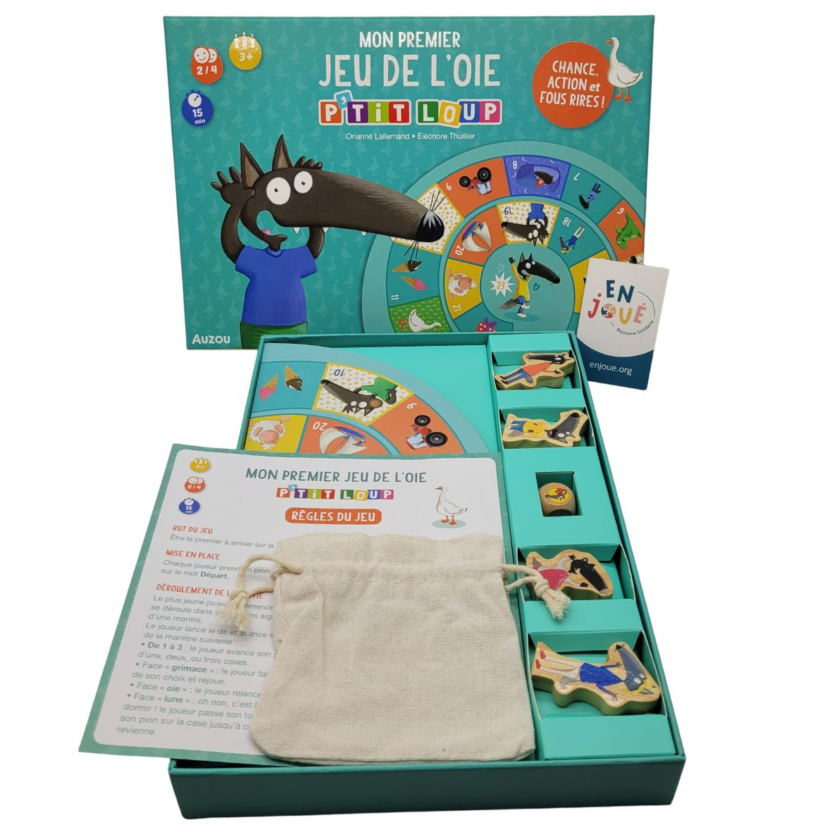 Voir photo 4 de Jeu de société - Mon premier jeu de l'oie p'tit loup - Auzou - À partir de 3 ans. Jeu de société - Mon premier jeu de l'oie p'tit loup - Auzou - À partir de 3 ans. Bon état - Vue 4 -