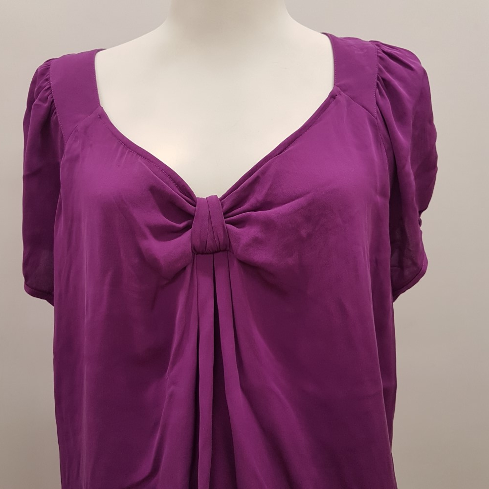 Blouse violette - CAROLL - Taille 44 - Photo 4
