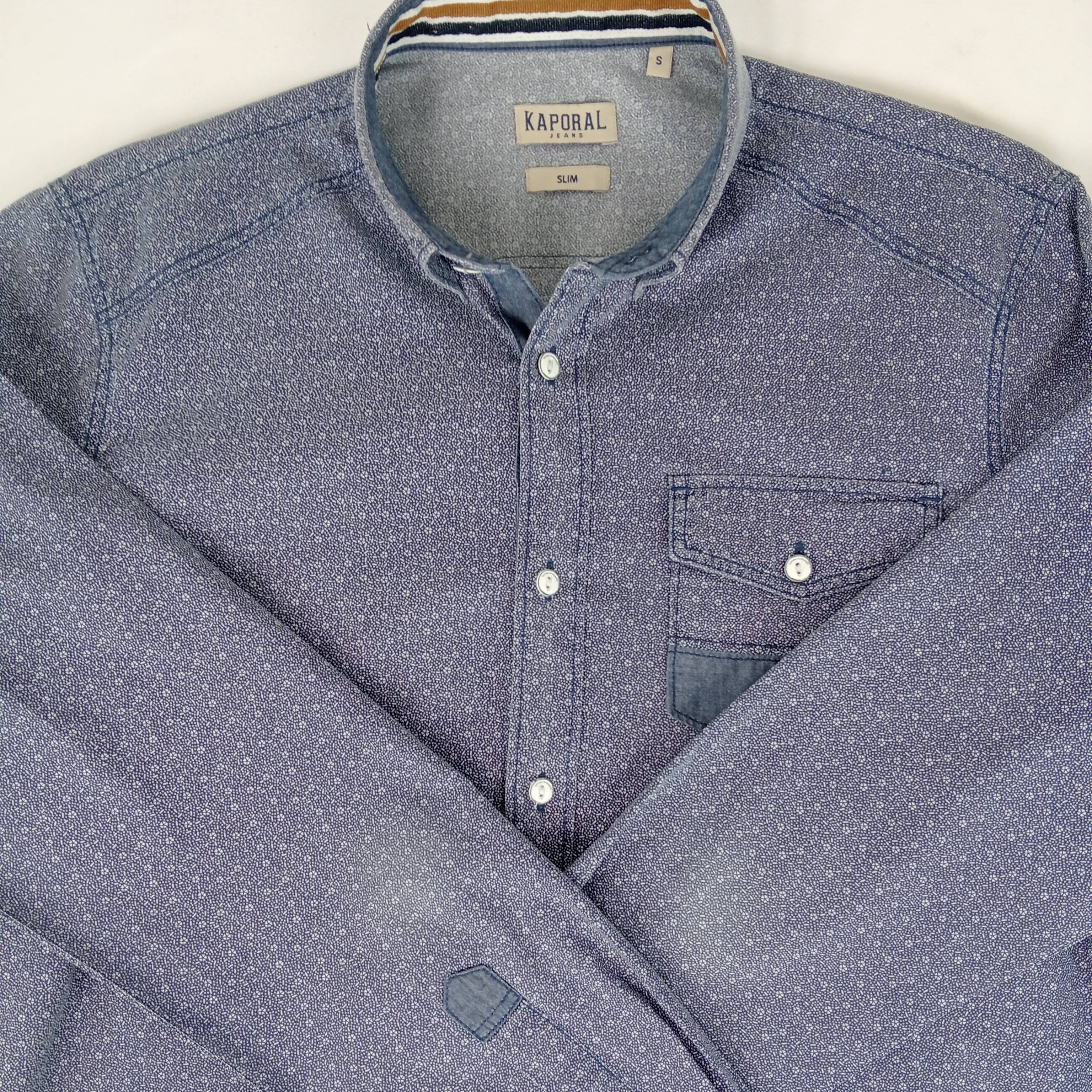 Chemise - homme - marque Kaporal - manches longues - couleur bleu - taille S (38) Très bon état - Vue 3 - 