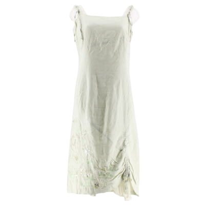 Robe pistache imprime avec sequin - George Franck - taille 44 - Label Emmaus - Modalova