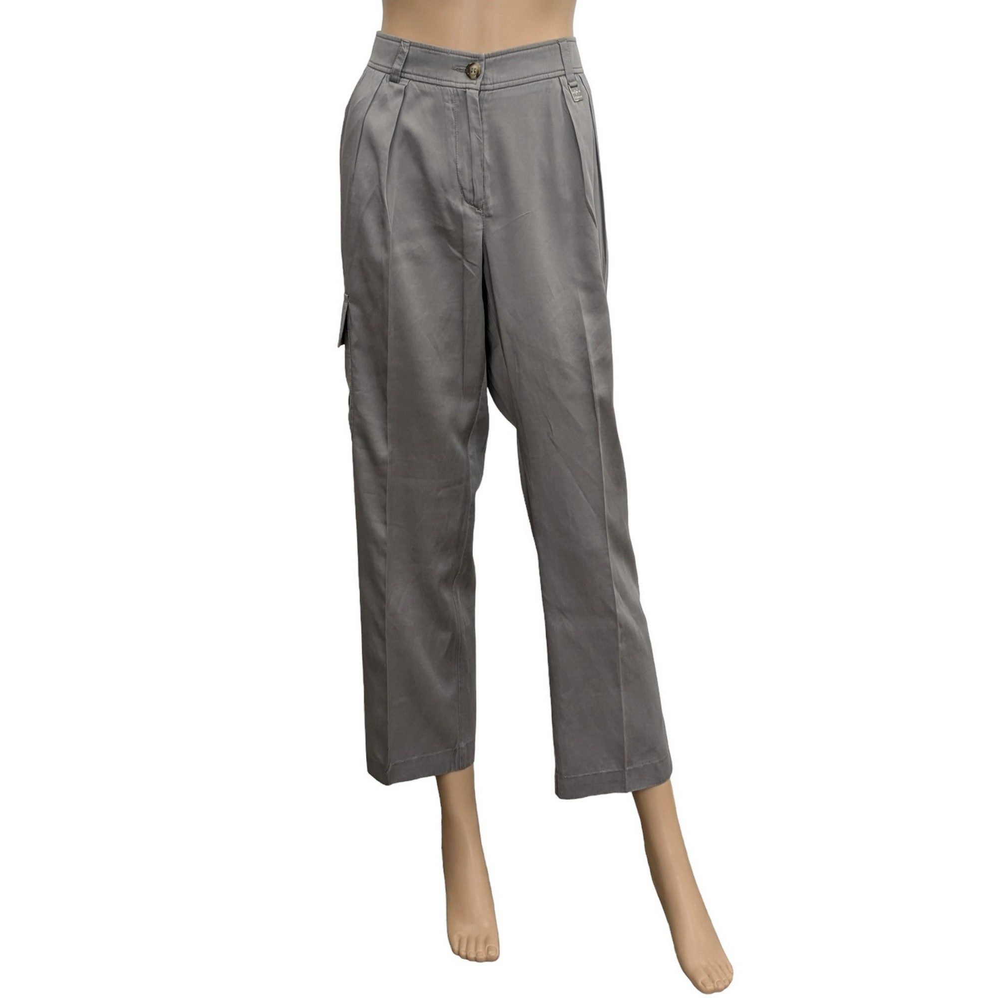 Ensemble léger Cerruti 1881 T 40/42 Veste & Pantalon en satin gris Vintage - Photo 3