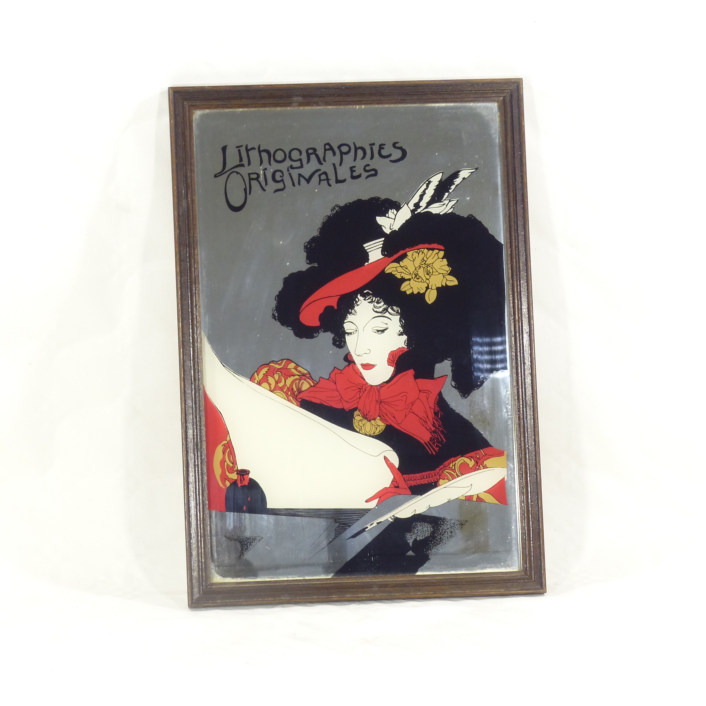 Miroir Décoratif Sérigraphié SARA MOON - 50x65 Cm - Noir - Occasion Bon état