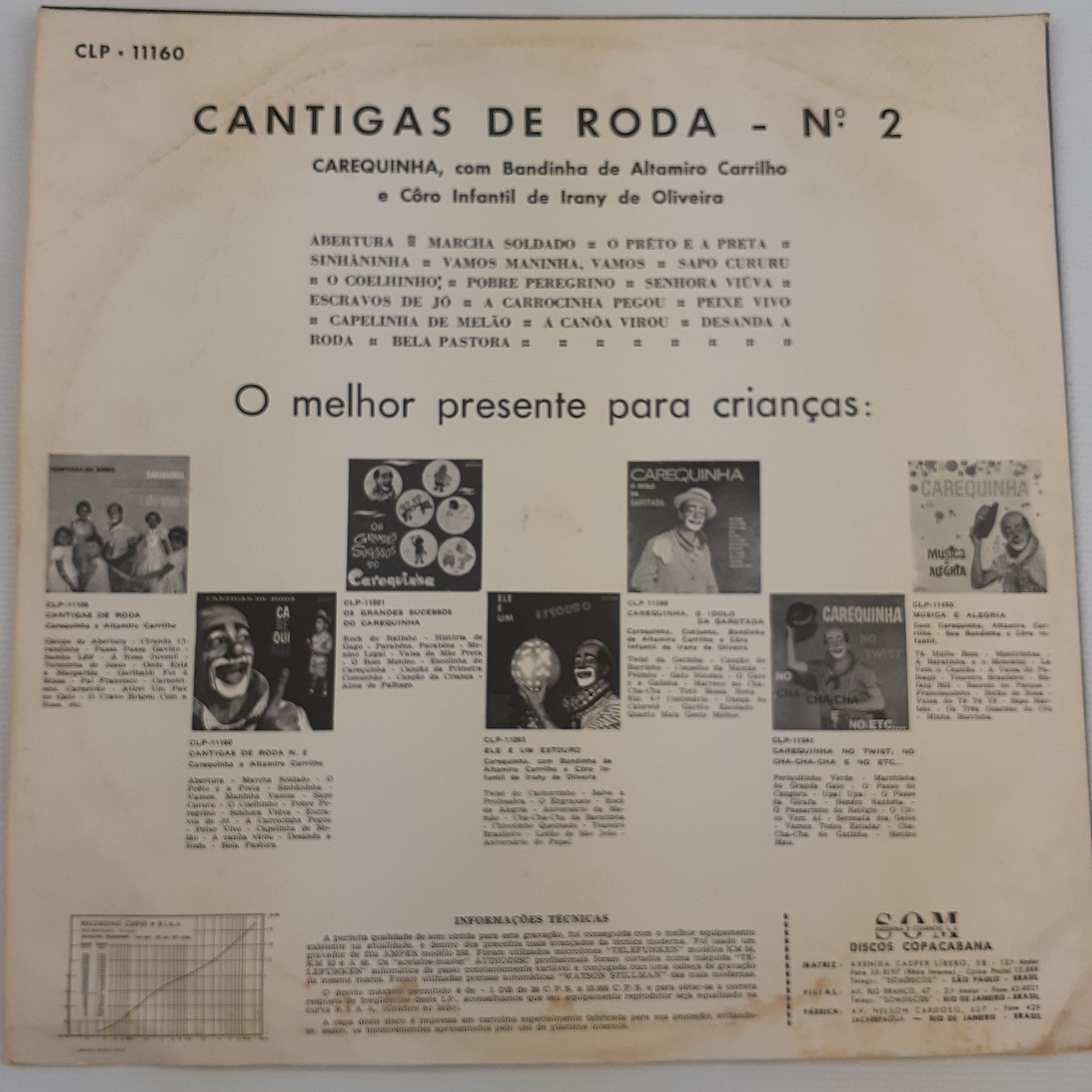 Carequinha - Cantigas De Roda N.2 Très bon état - Vue 4 - 