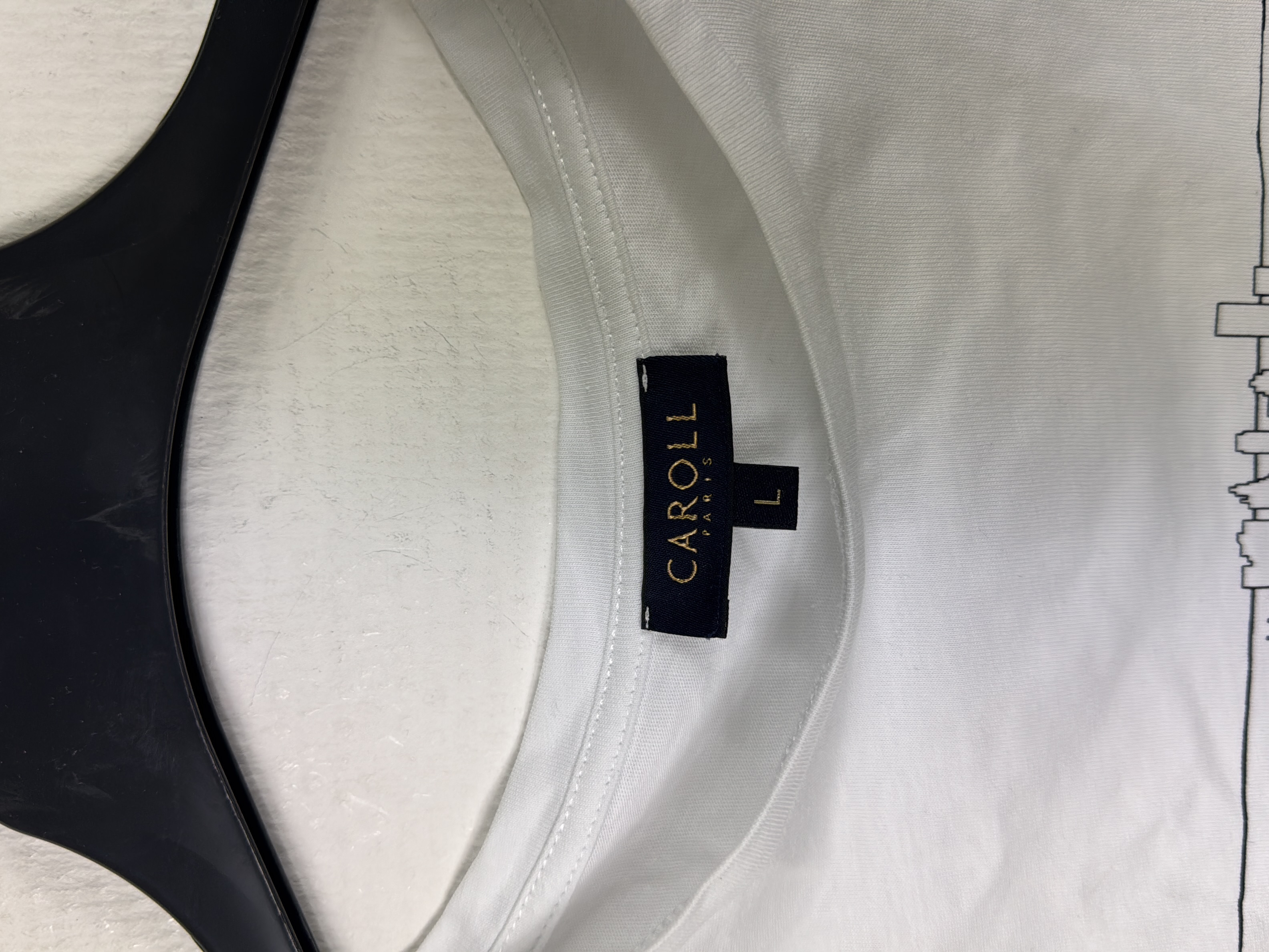 T-shirt blanc Caroll L avec inscriptions 👚 - Photo 2