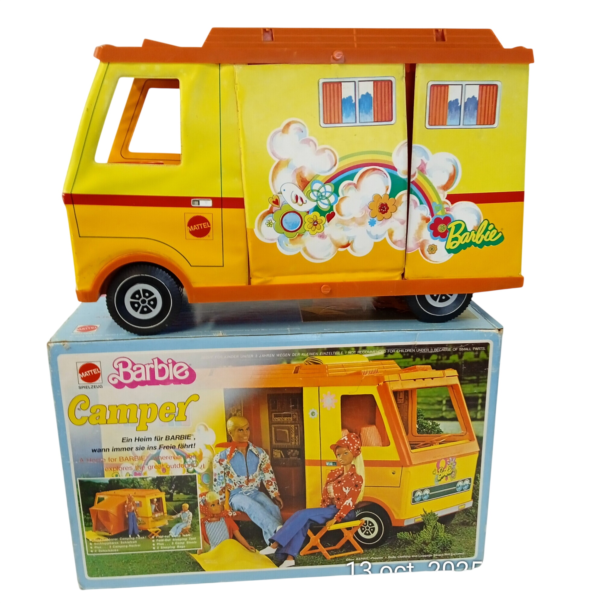 Barbie Camping-car 1970 CAMPER Mattel Bon état -  reconditionné disponible sur Label Emmaüs