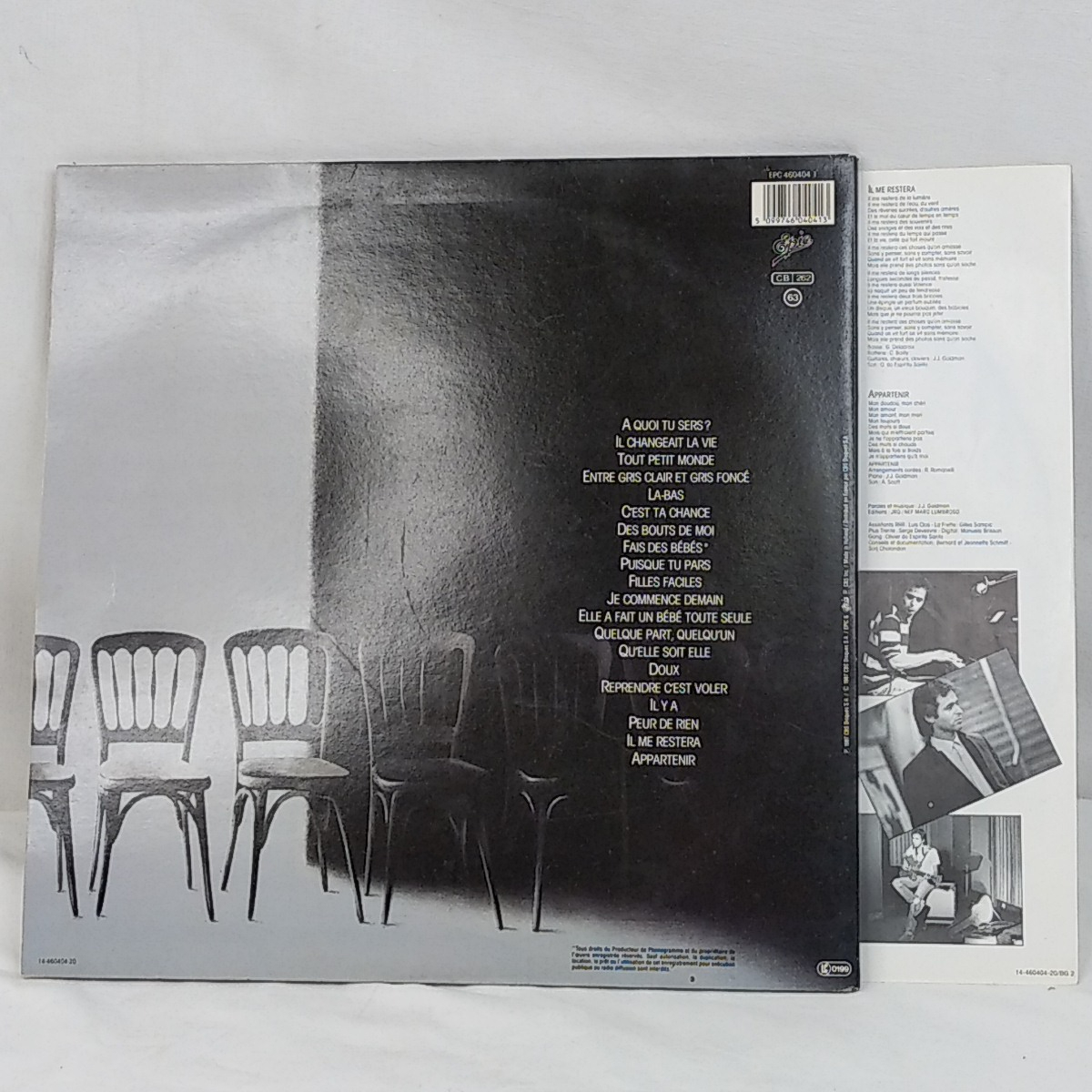 Album vinyle Jean Jacques Goldman " Entre gris clair et gris foncé" Bon état - Vue 4 - 