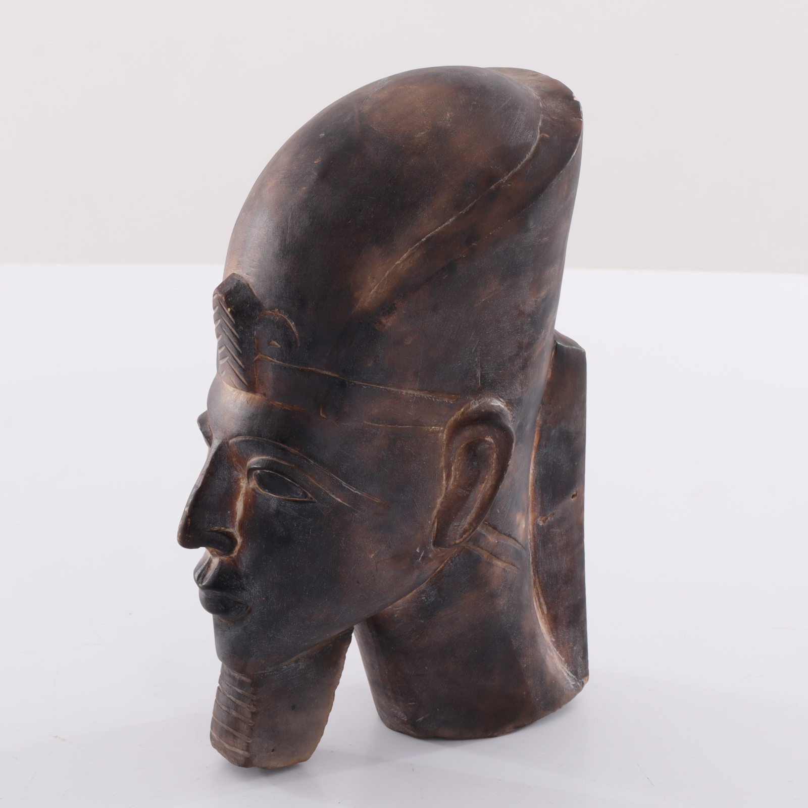Sculpture égyptienne tête du Pharaon Ramsès II État correct - Vue 2 - 
