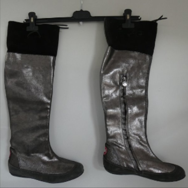 Bottes Murphy and Nys T36 argentes mtallises neuves - Label Emmaus - Modalova