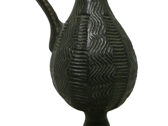Vase soliflore en terre cuite vert argile - Photo 0