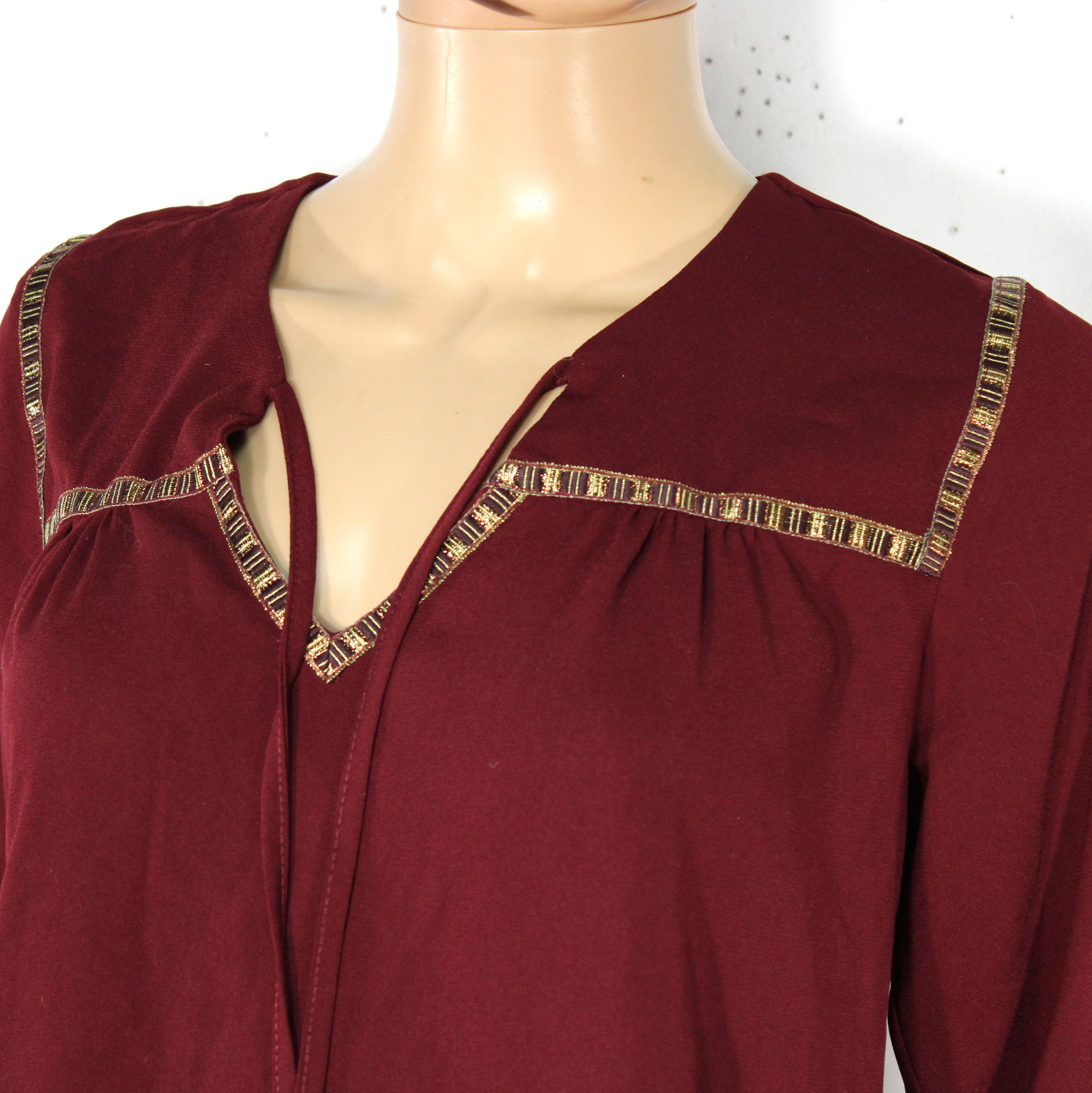 Blouse Femme Bordeaux EMA BLUE'S Taille 1 - Photo 2