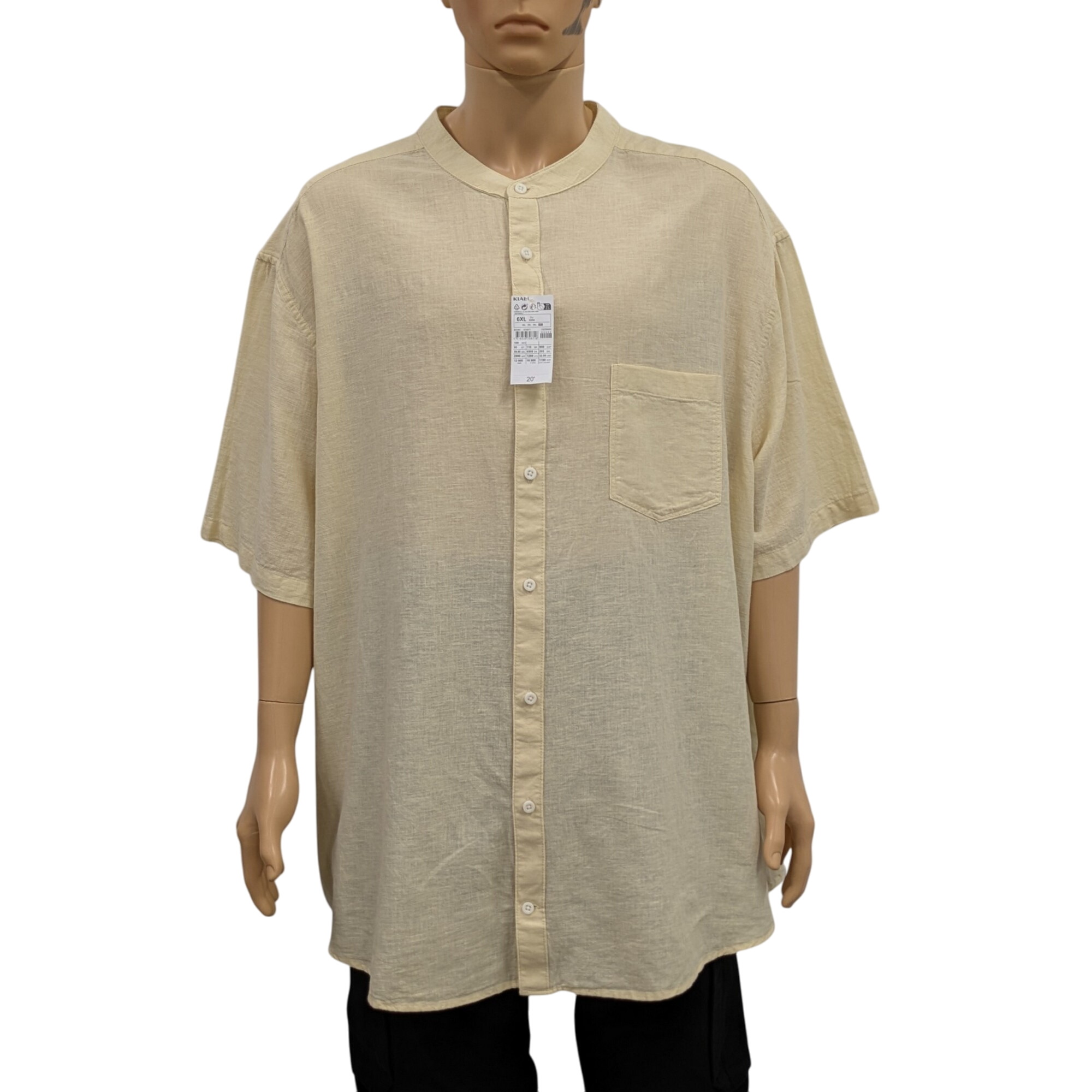 Neuf & tiquette Chemise Grande Taille 6XL = 66 en lin mlang ple - kiabi - Modalova