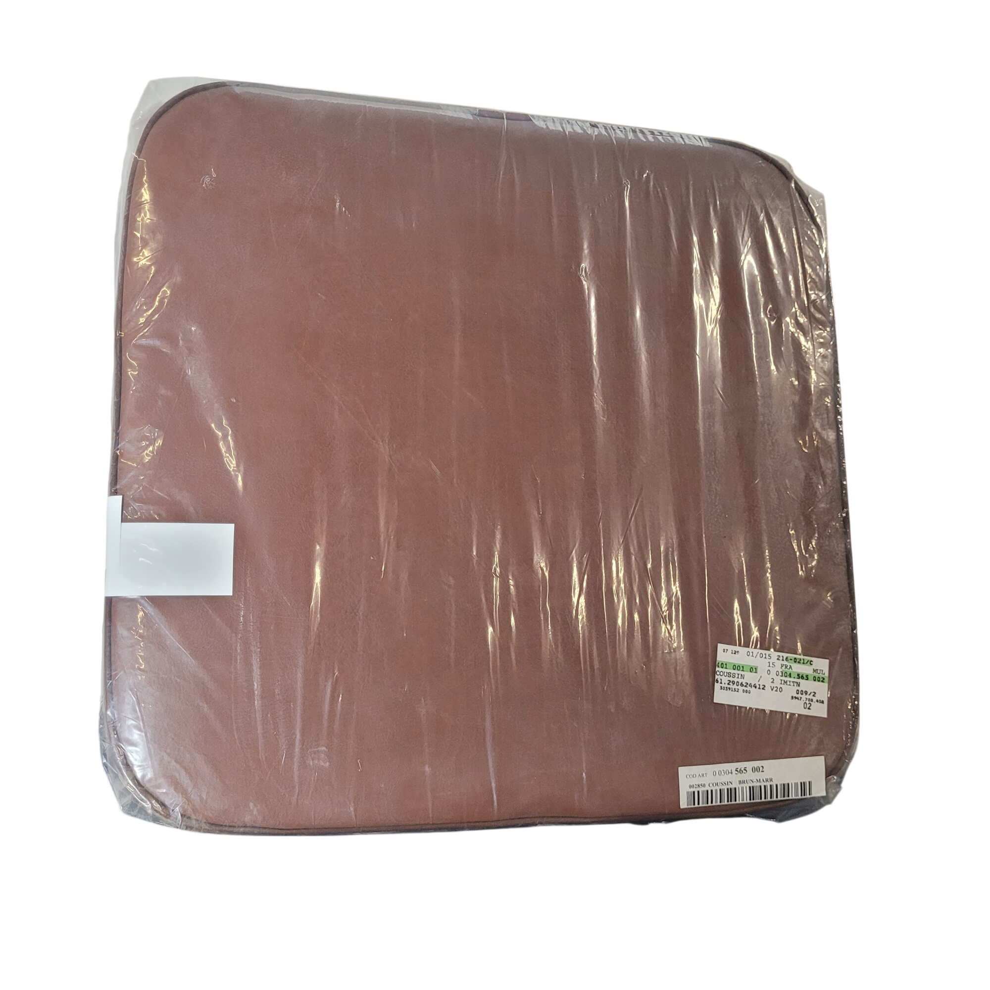 Acheter Duo de coussins de chaises capitonnés en simili cuir vintage Comme neuf - 20,00 € Duo de coussins de chaises capitonnés en simili cuir vintage Comme neuf - reconditionné disponible sur Label Emmaüs