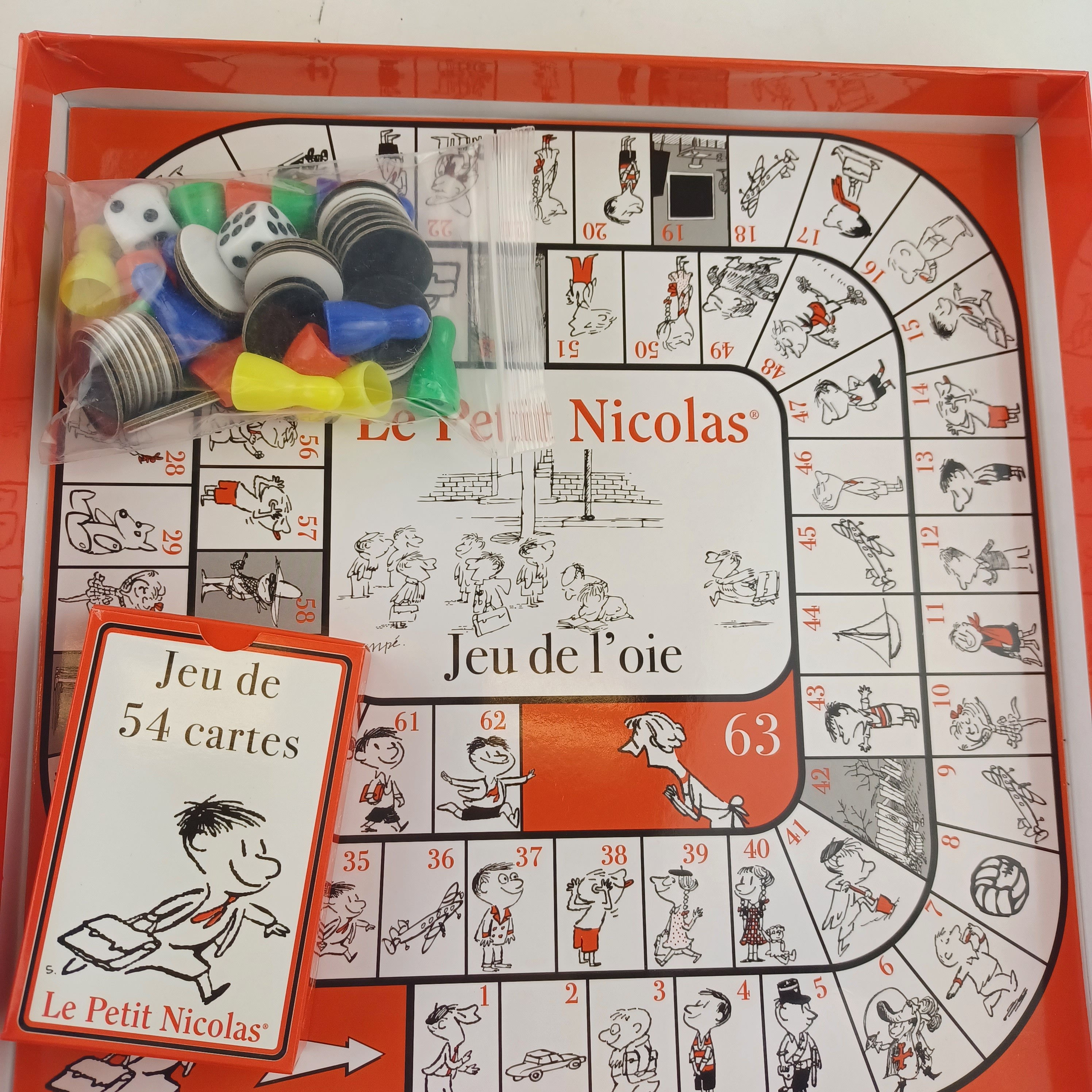 Le Petit Nicolas Boîte de jeu avec Gaemon, jeu de l'oie, jeu de dames et petits chevaux Très bon état - Vue 7 - 