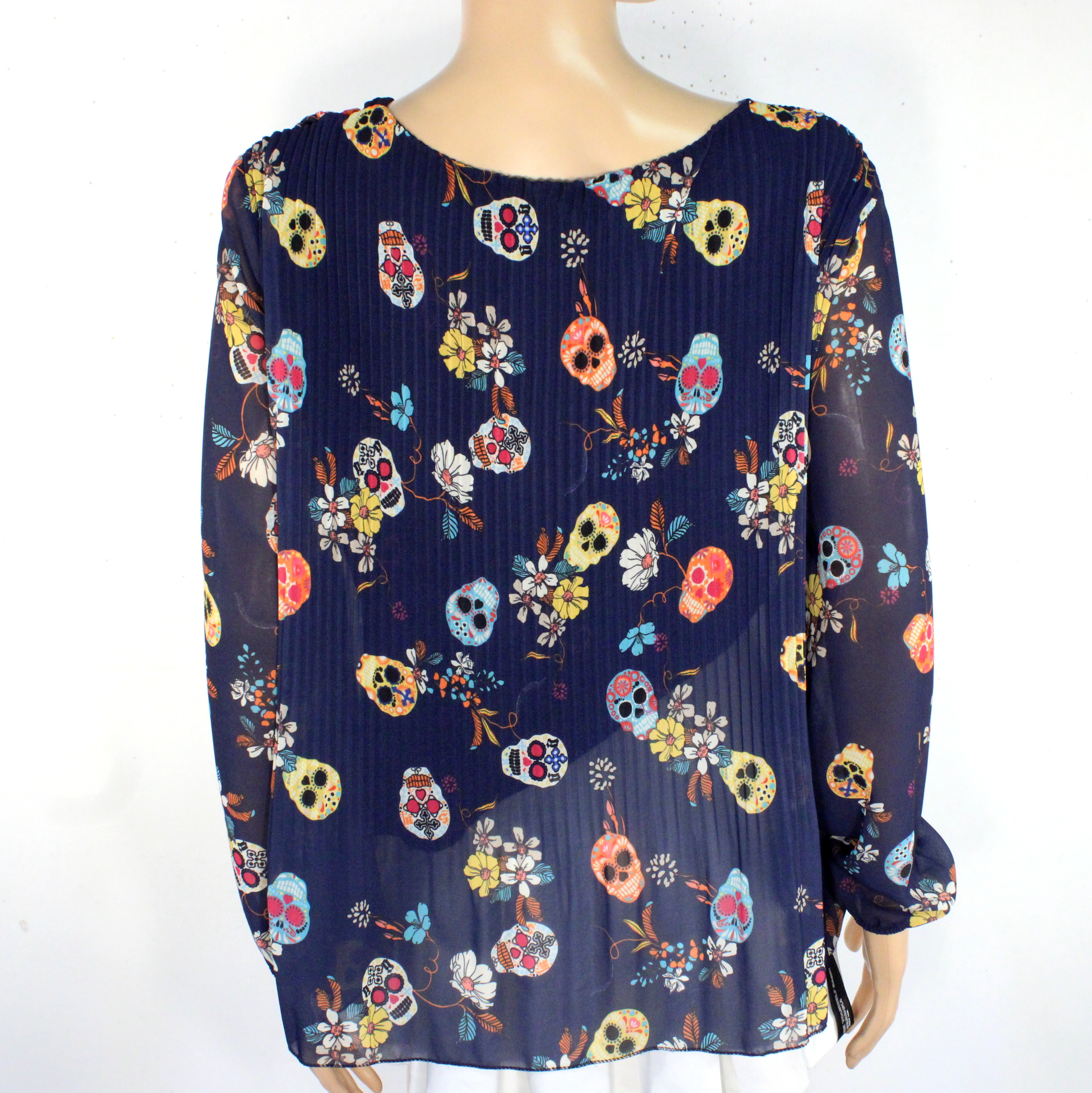 T-Shirt Femme Bleu Marine A Motifs Estimée Taille Unique - Photo 2