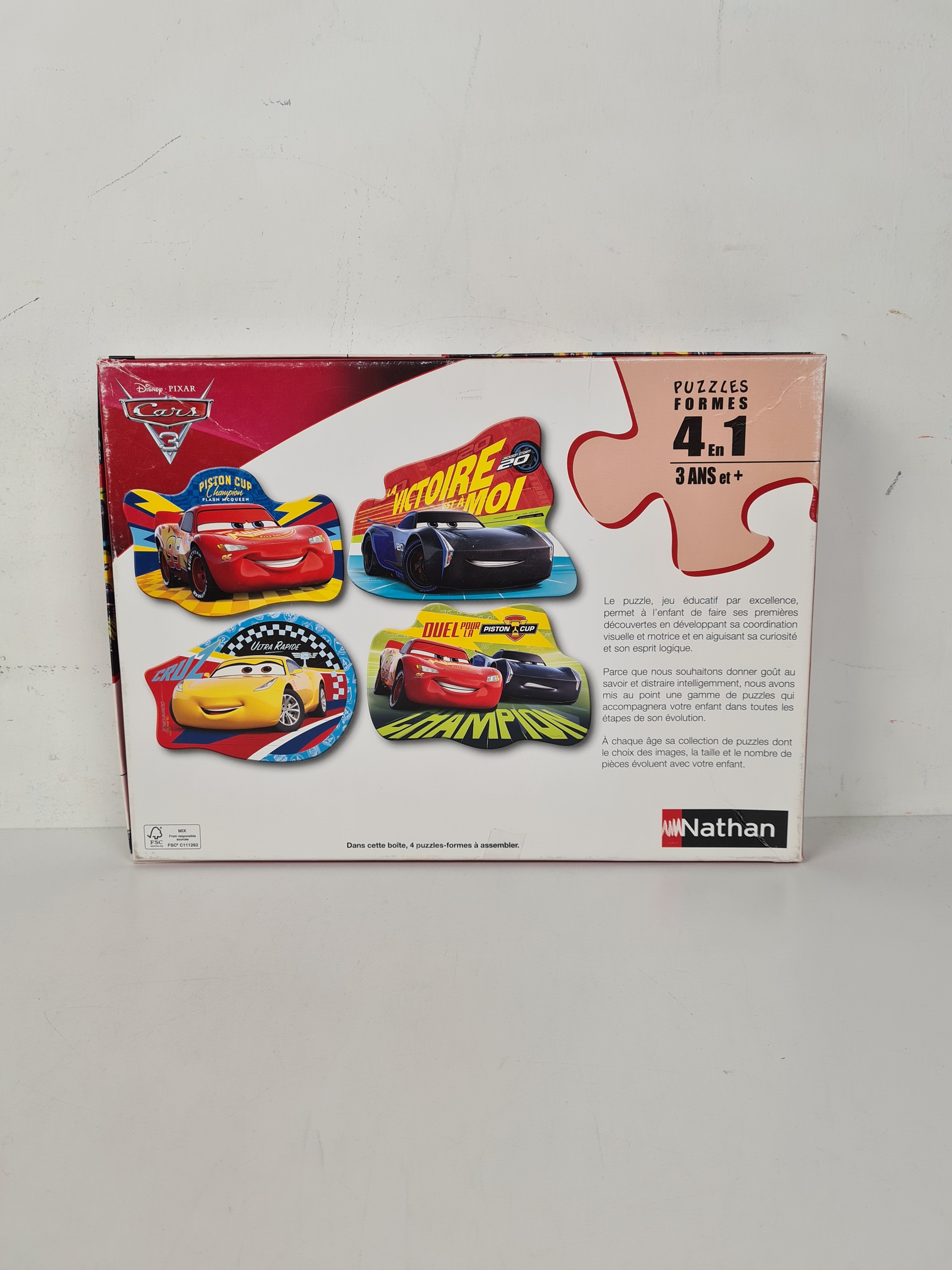 Puzzle - Disney Pixar Cars - 4 puzzles formes - Nathan - 3 ans+ - Photo 3